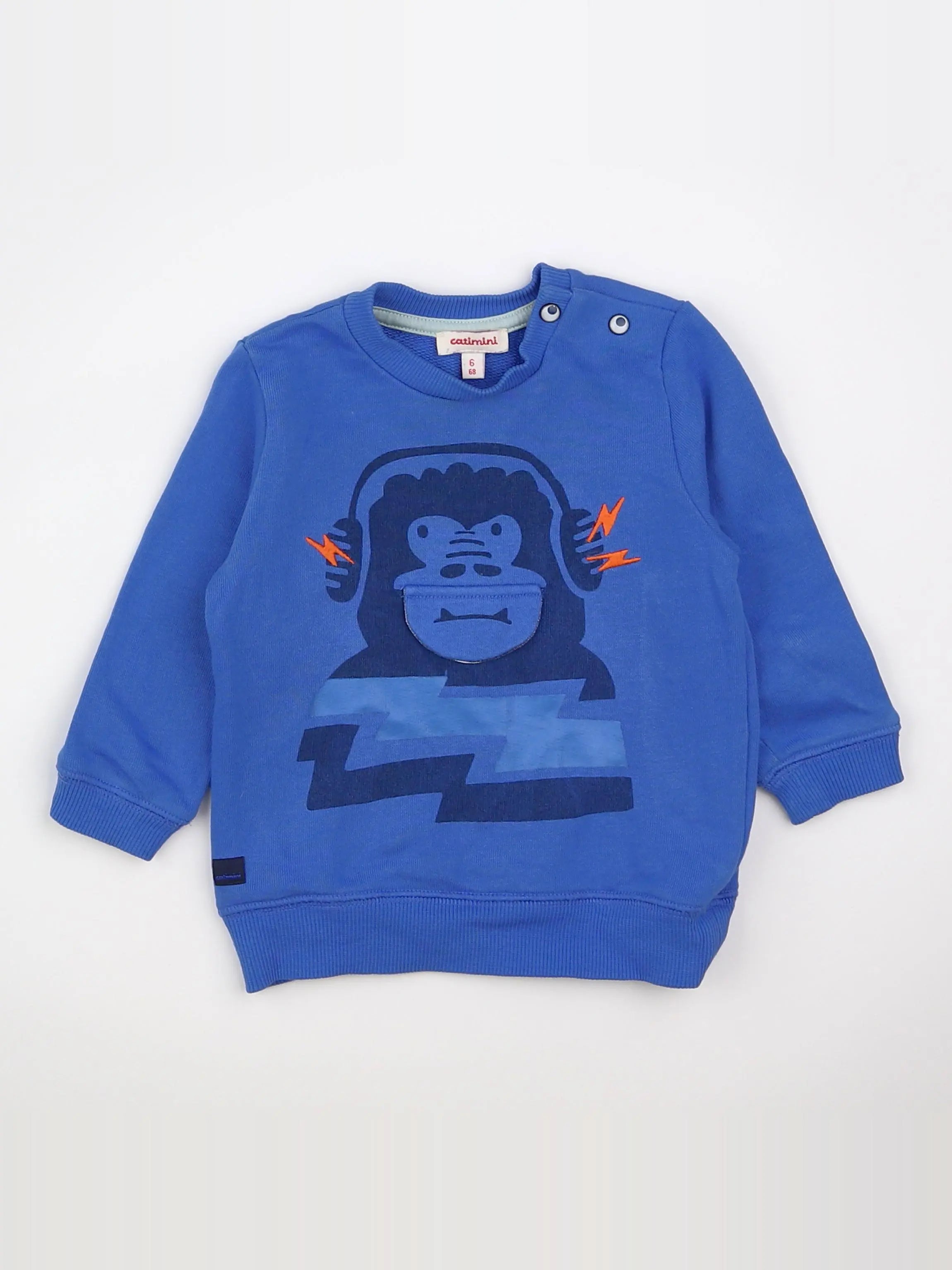 Catimini - sweat bleu - 6 mois