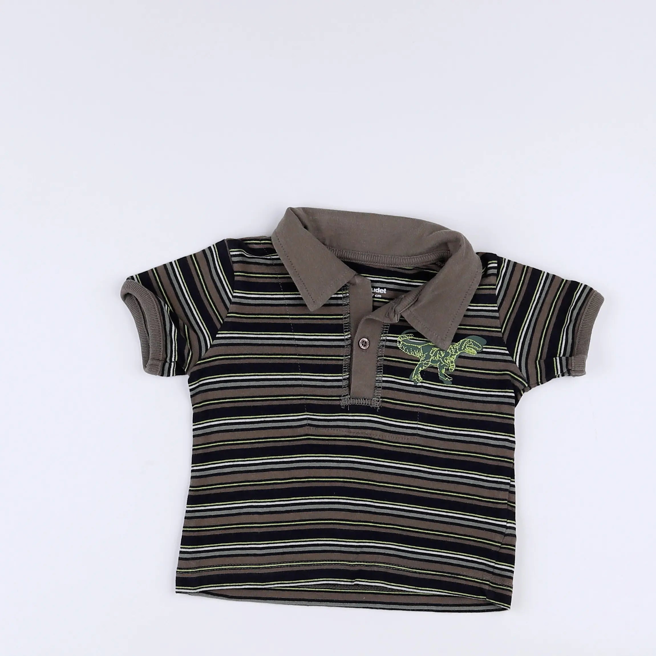 Vertbaudet - polo gris - 6 mois