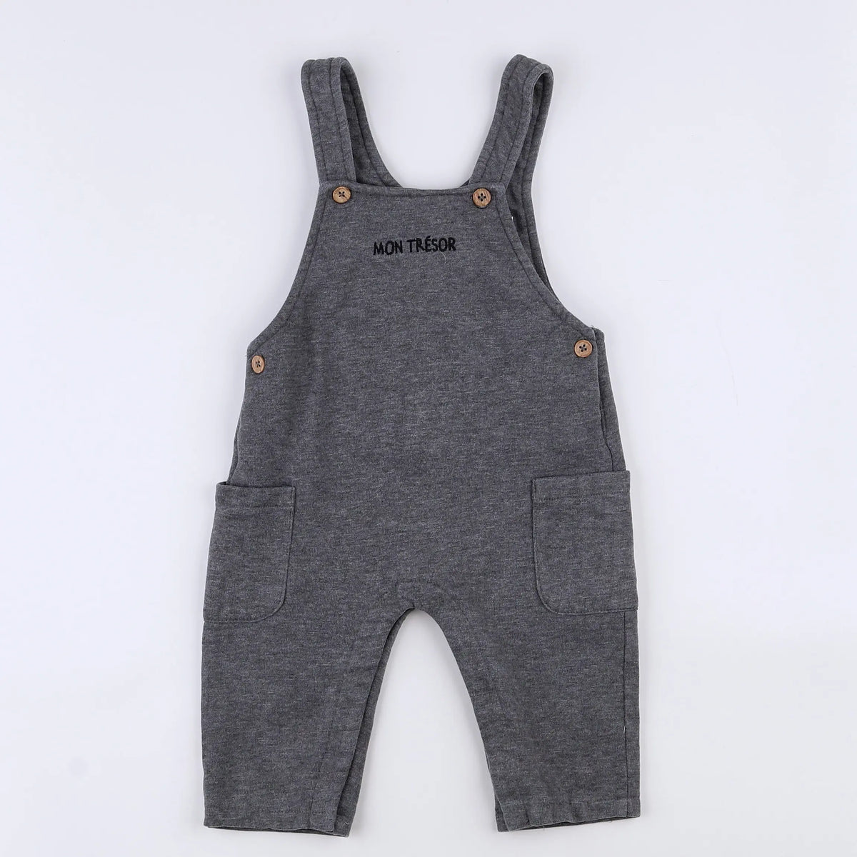 Vertbaudet - salopette gris - 12 mois