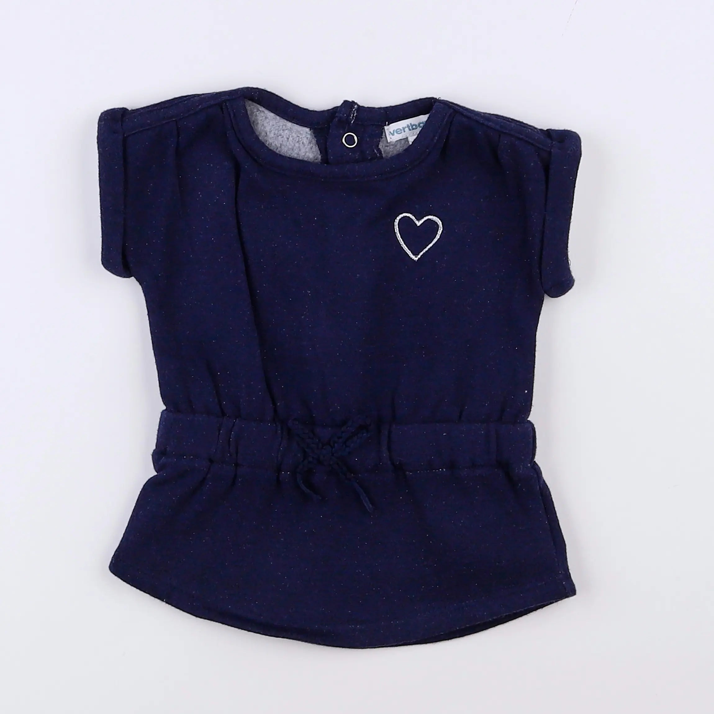 Vertbaudet - robe bleu, or - 3 mois
