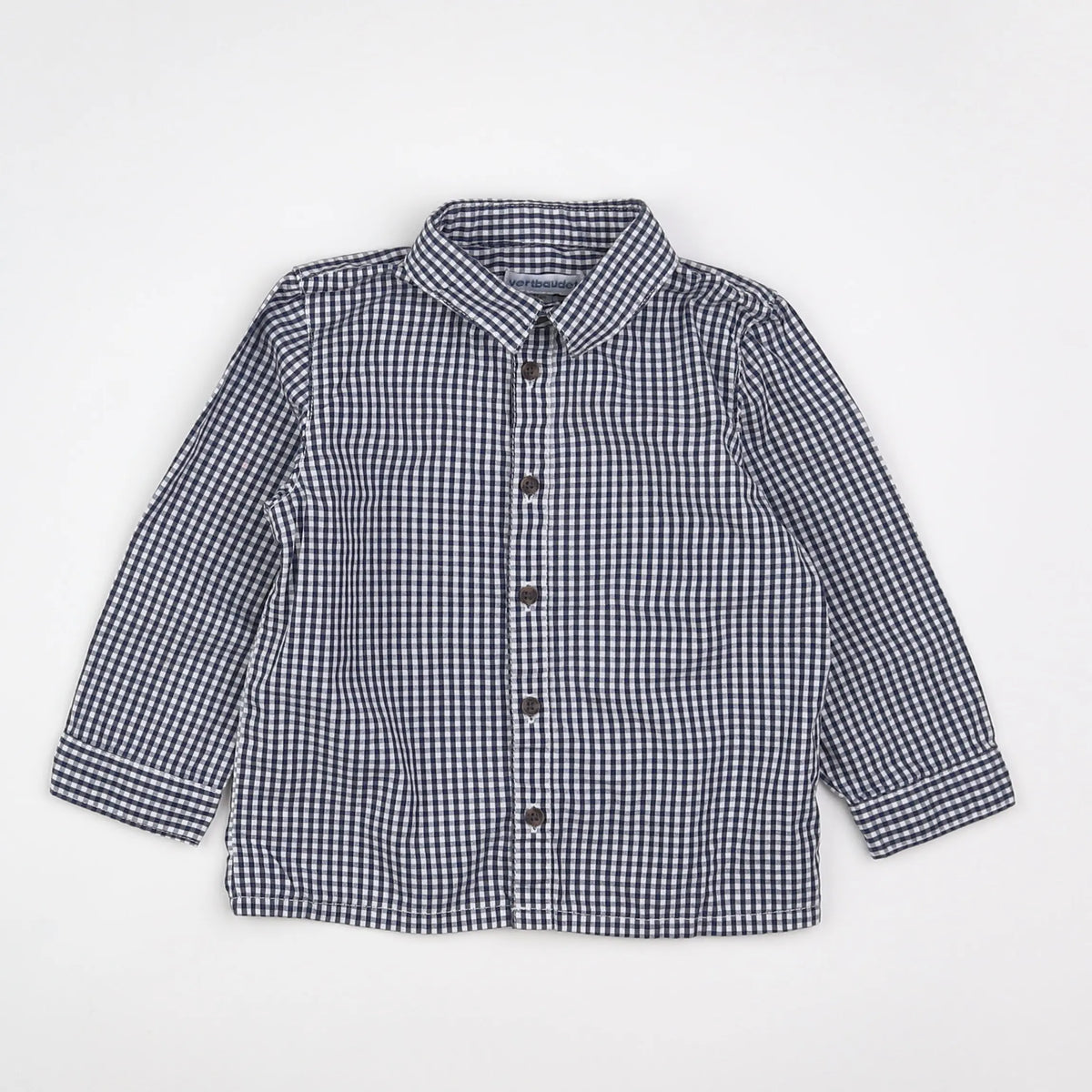 Vertbaudet - chemise blanc, bleu - 18 mois