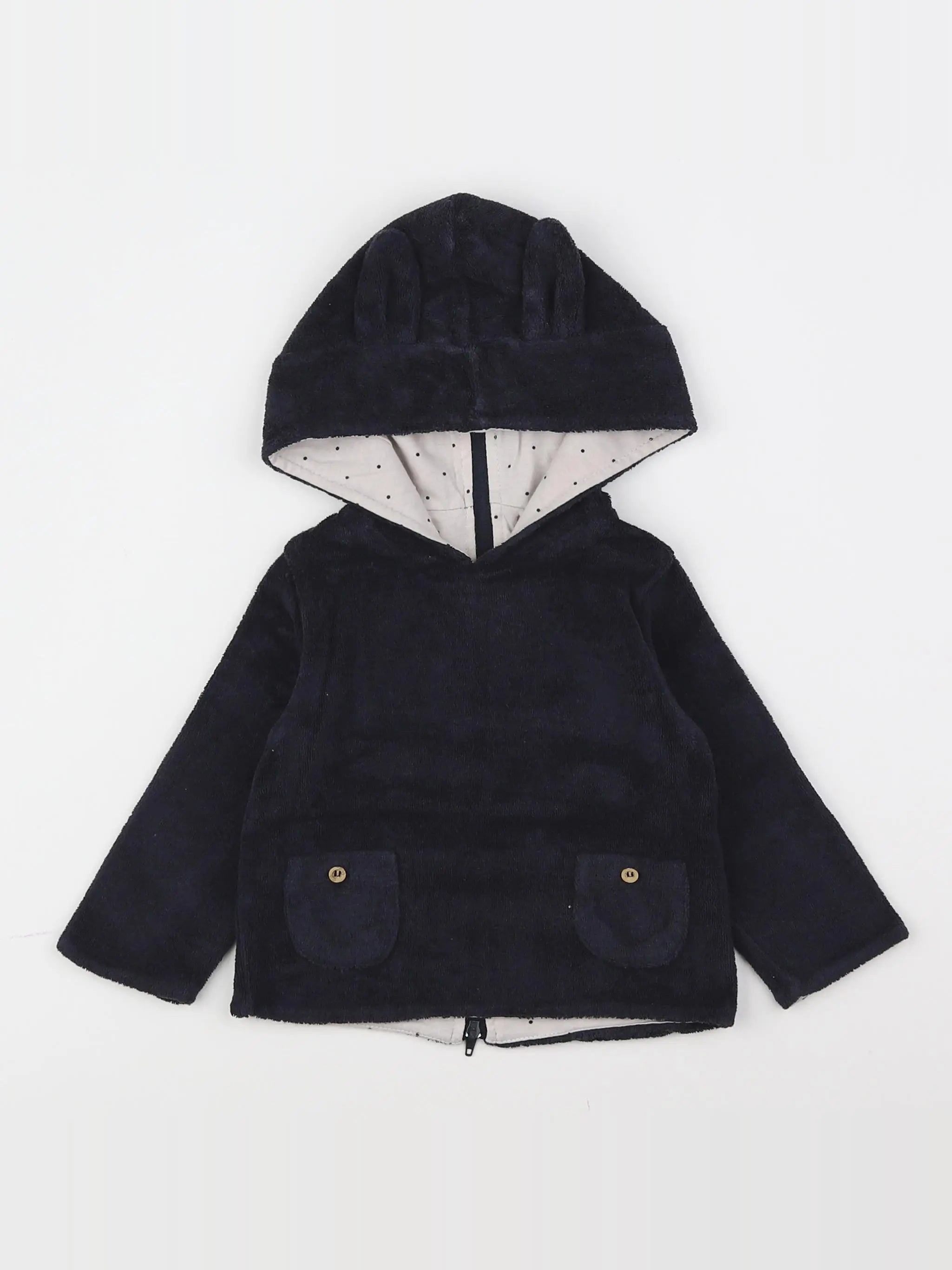 Emile et Ida - burnou bleu - 6 mois