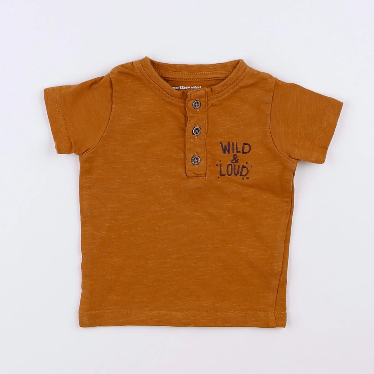 Vertbaudet - tee-shirt marron - 3 mois