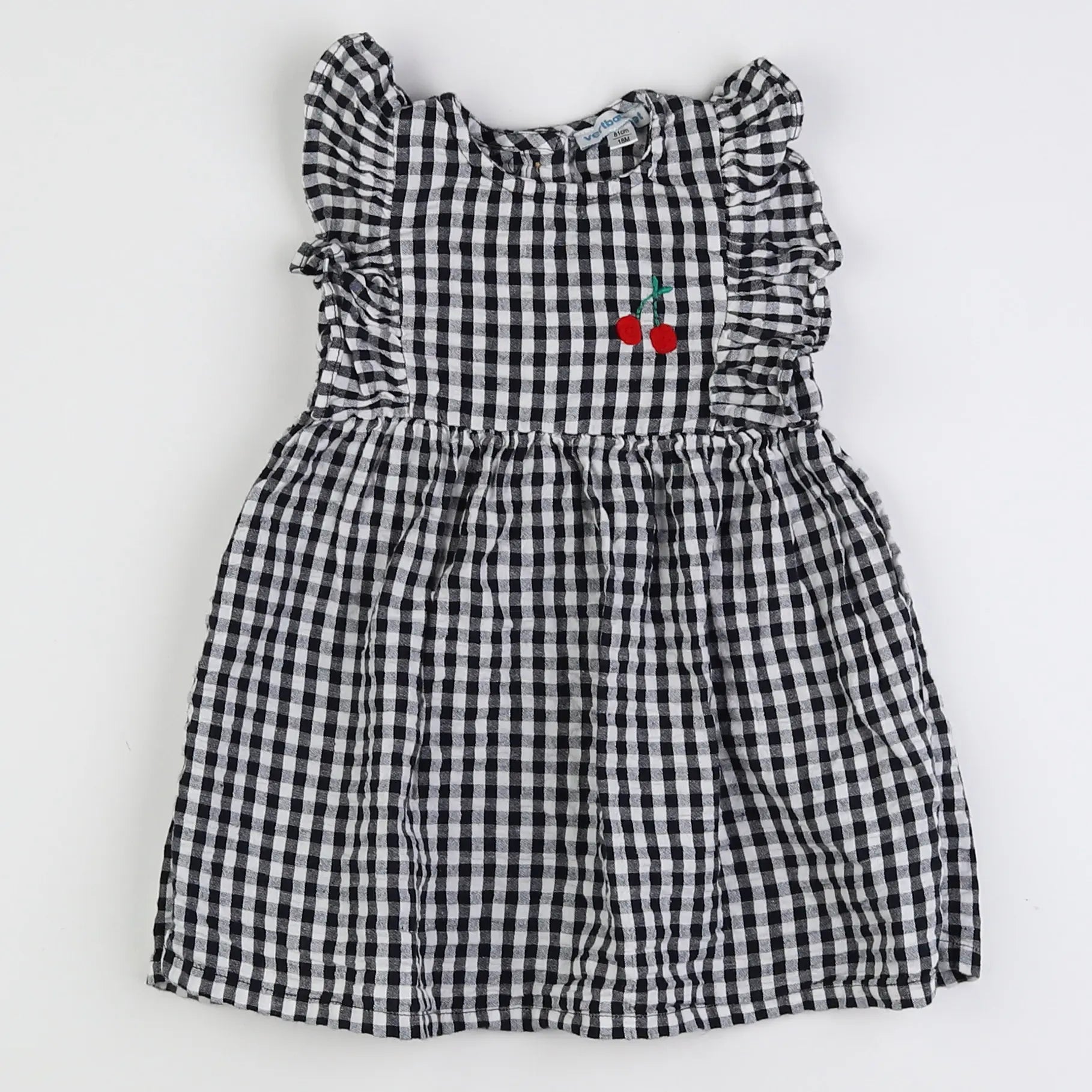 Vertbaudet - robe blanc, bleu - 18 mois