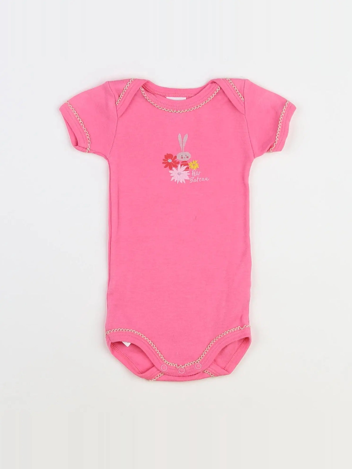 Petit Bateau - body rose - 3 mois