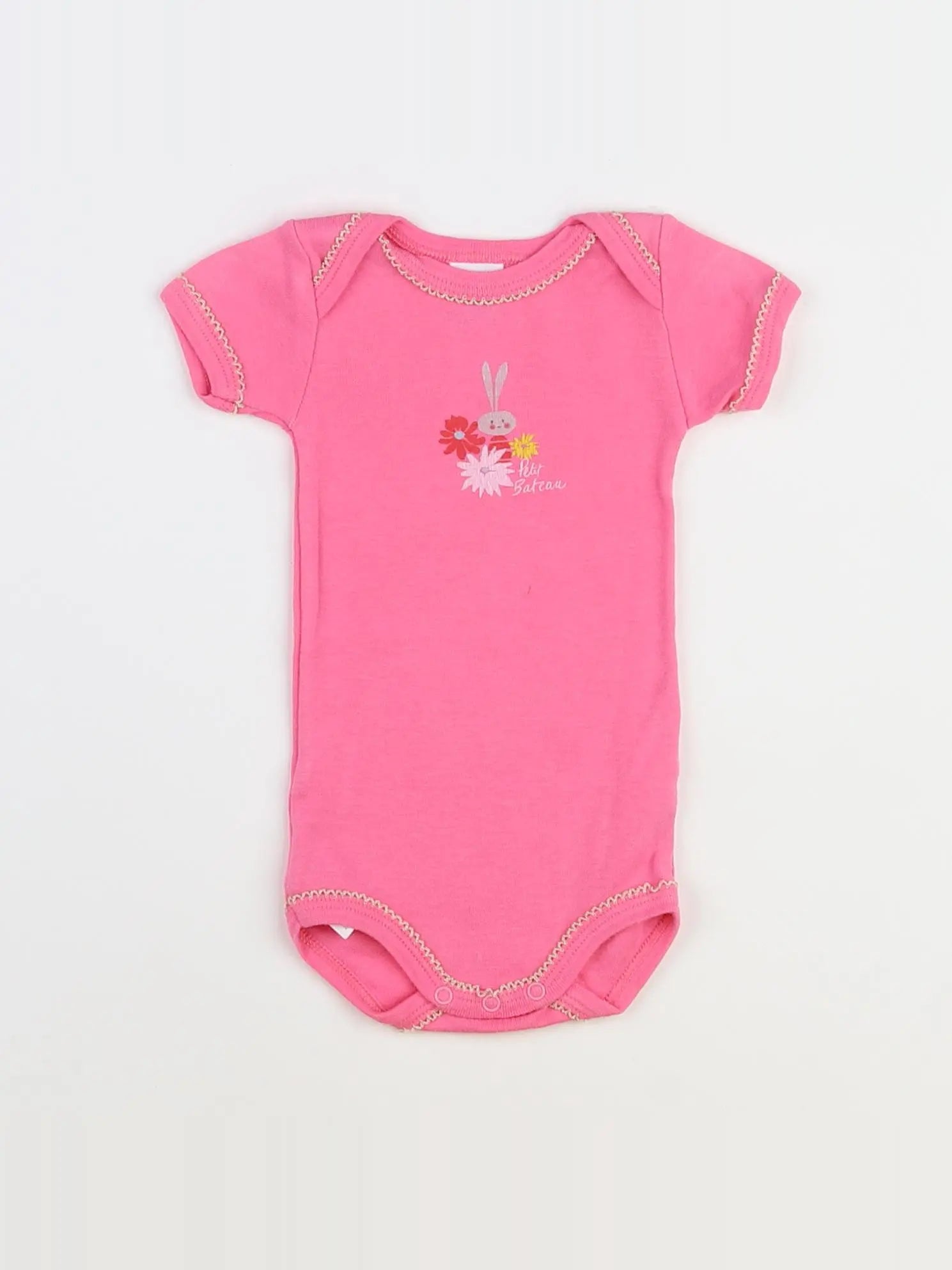 Petit Bateau - body rose - 3 mois