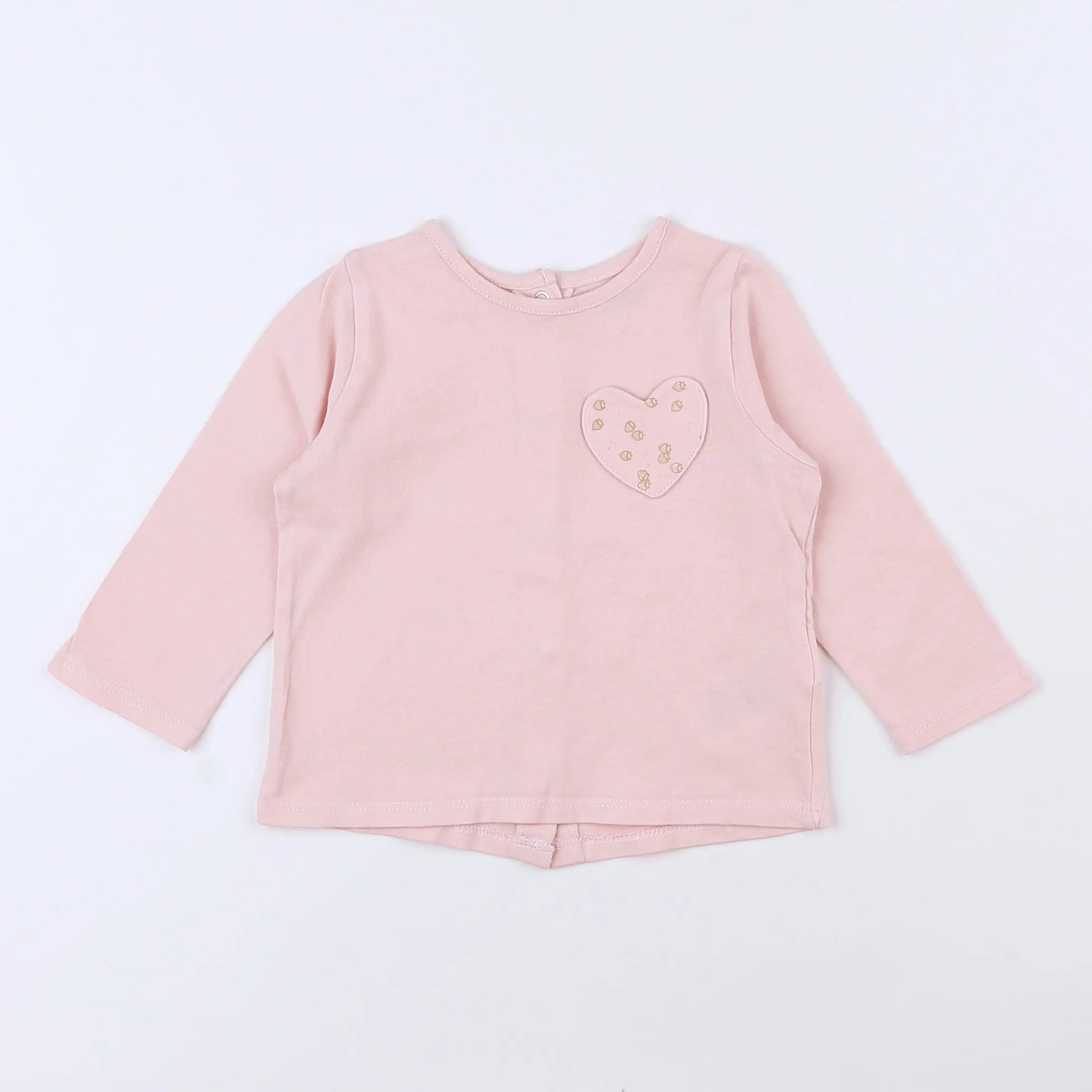 Vertbaudet - tee-shirt rose - 9 mois