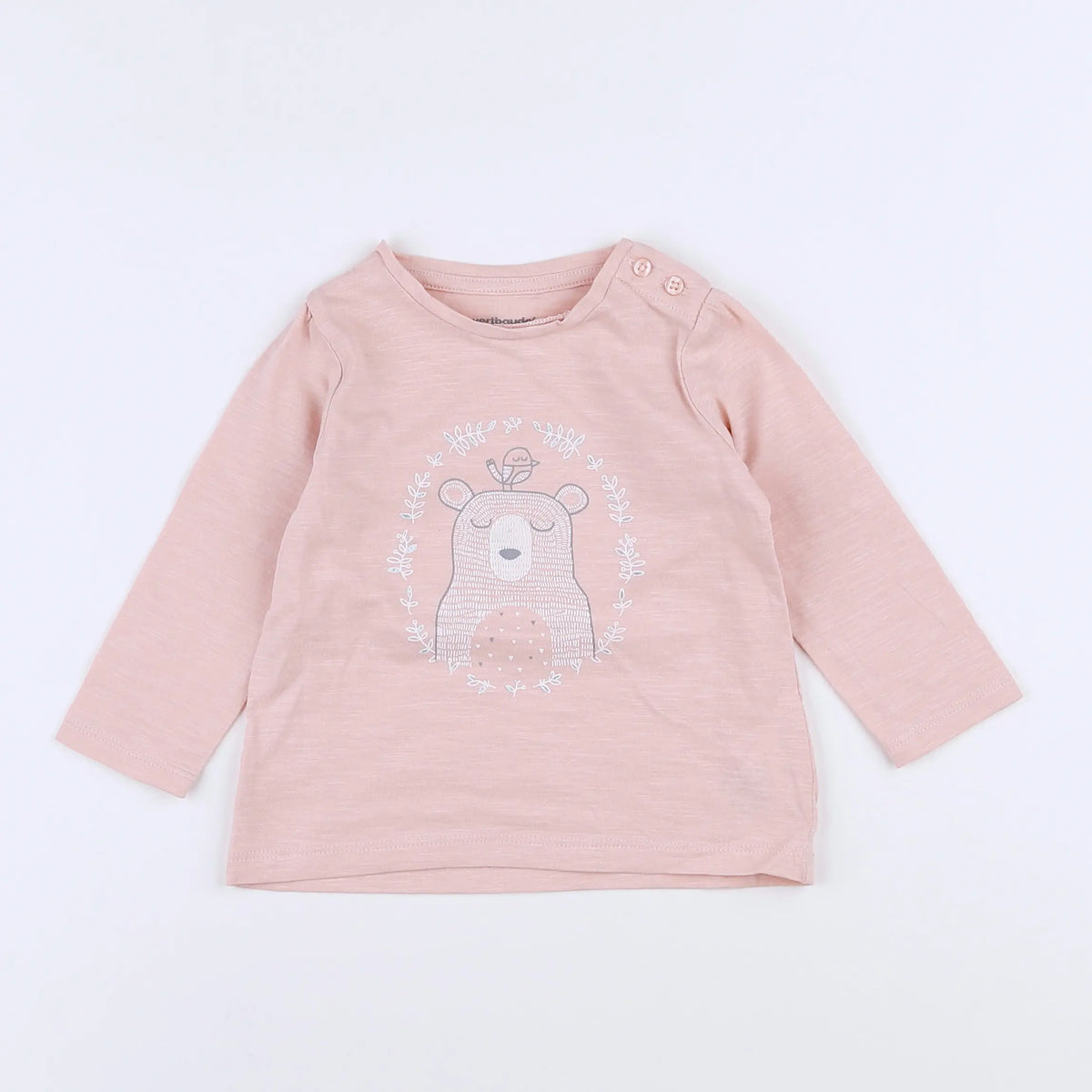Vertbaudet - tee-shirt rose - 9 mois