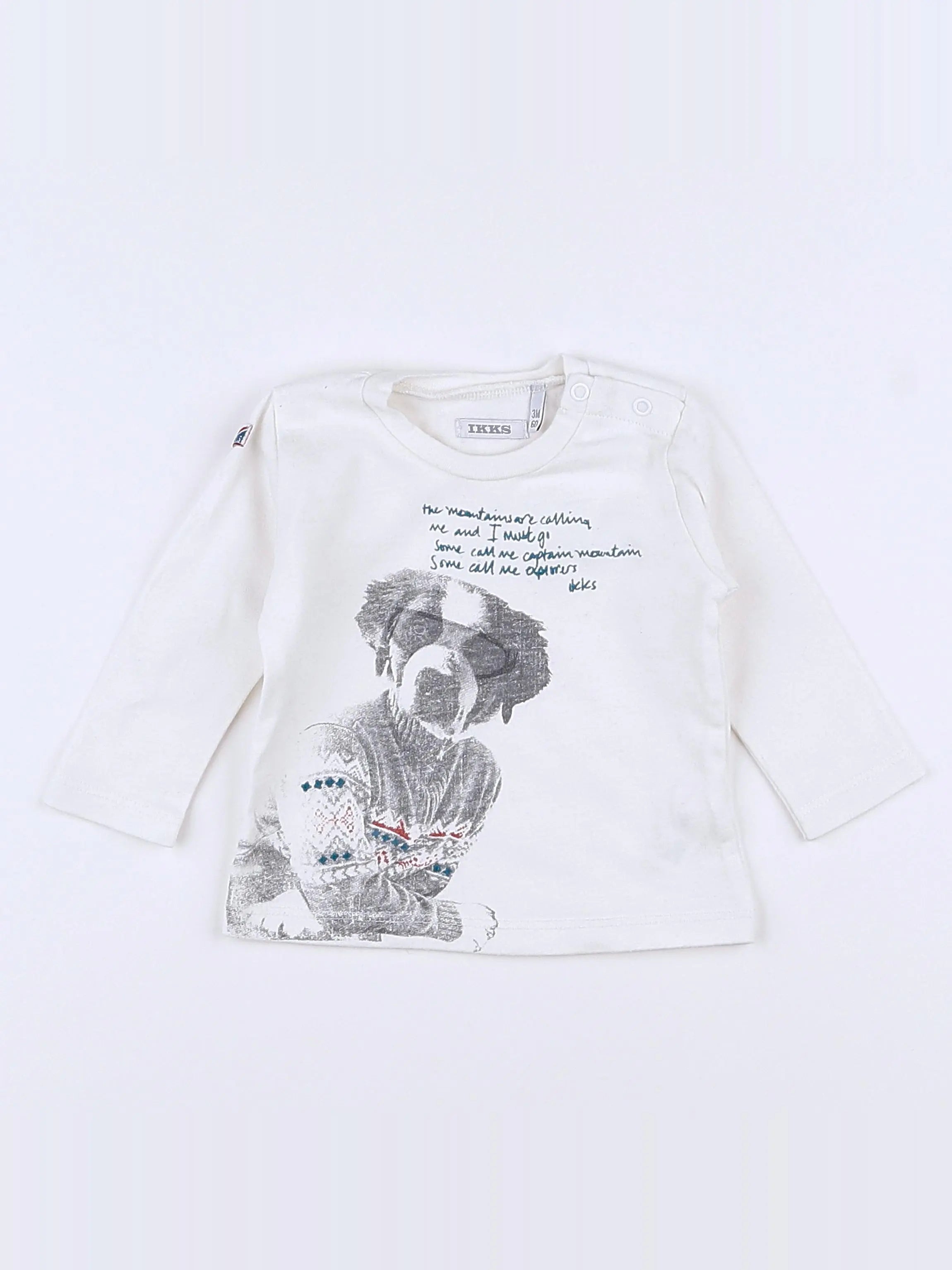 IKKS - tee-shirt blanc - 3 mois
