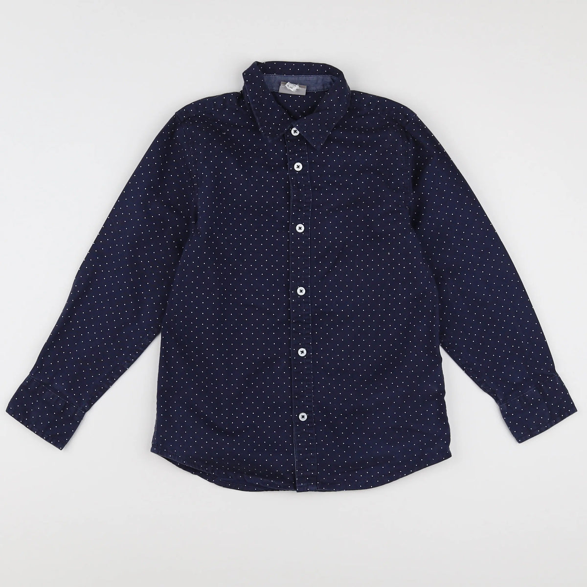 Vertbaudet - chemise bleu, blanc - 8 ans