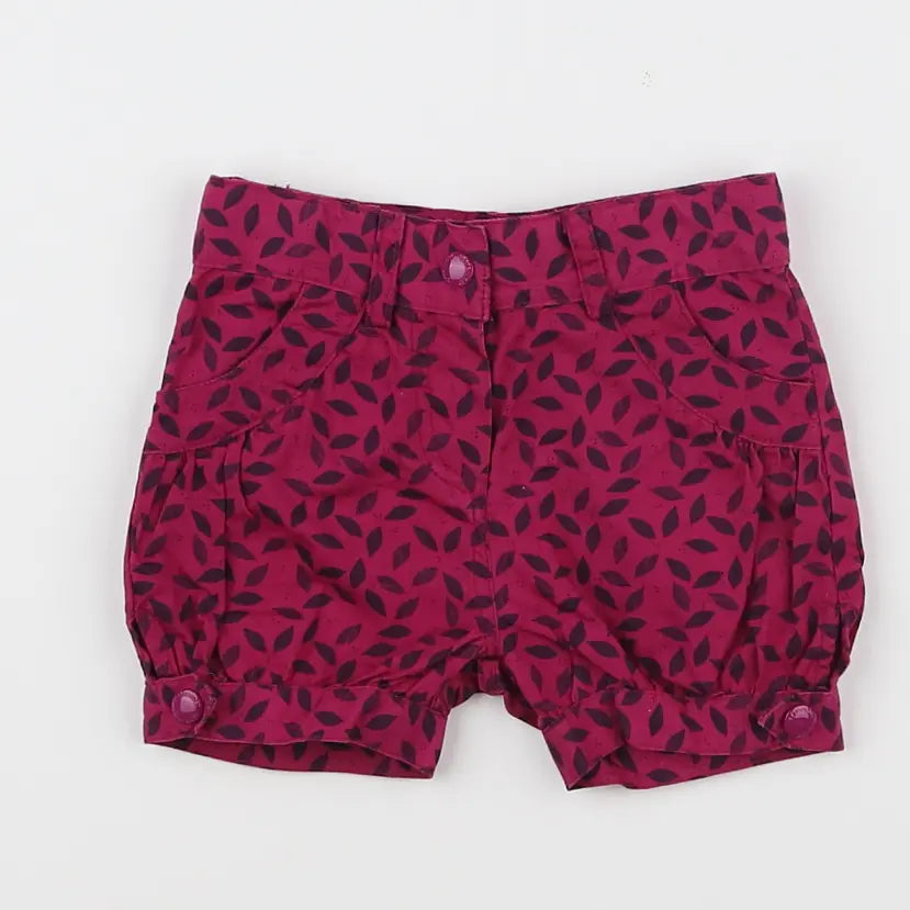 Vertbaudet - short orange - 6 mois