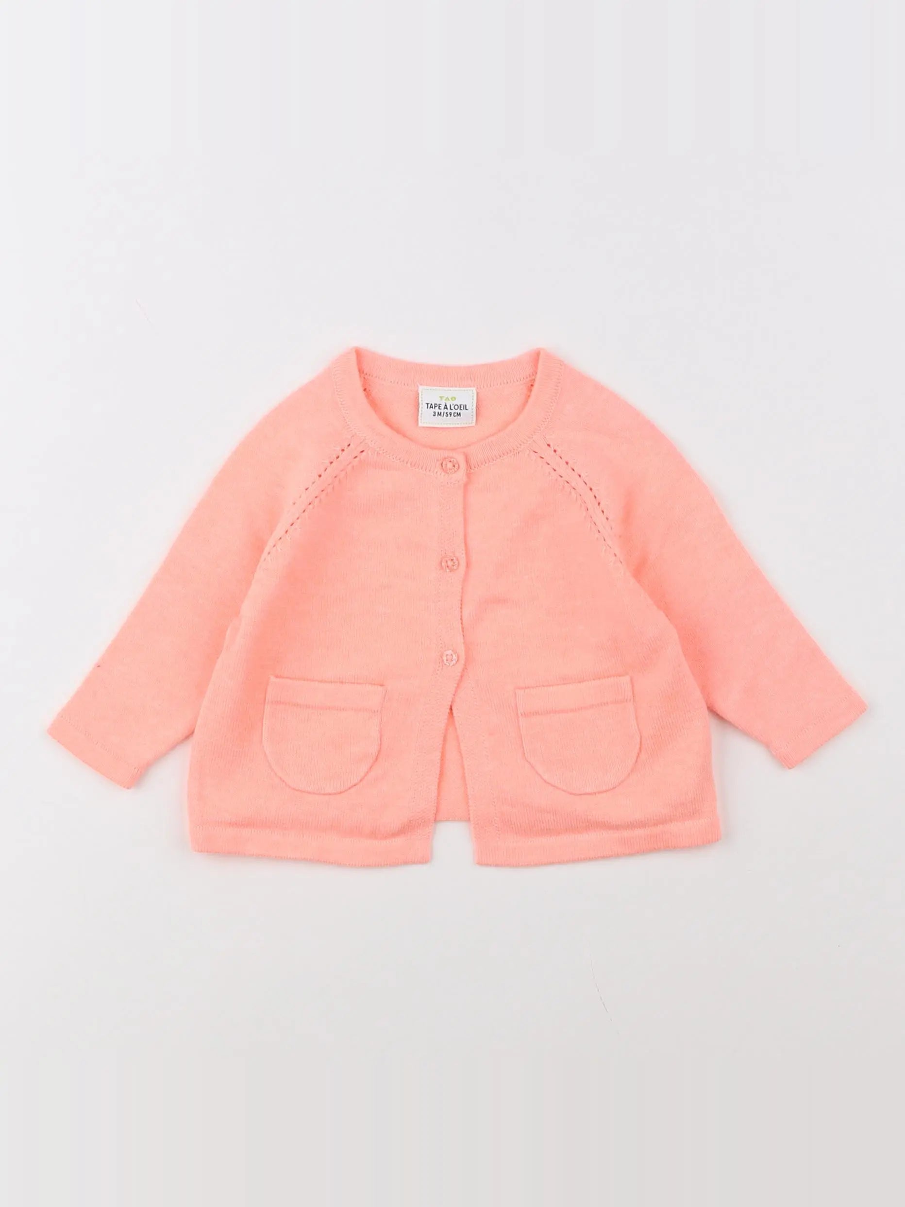 Tape à l'oeil - gilet rose - 3 mois