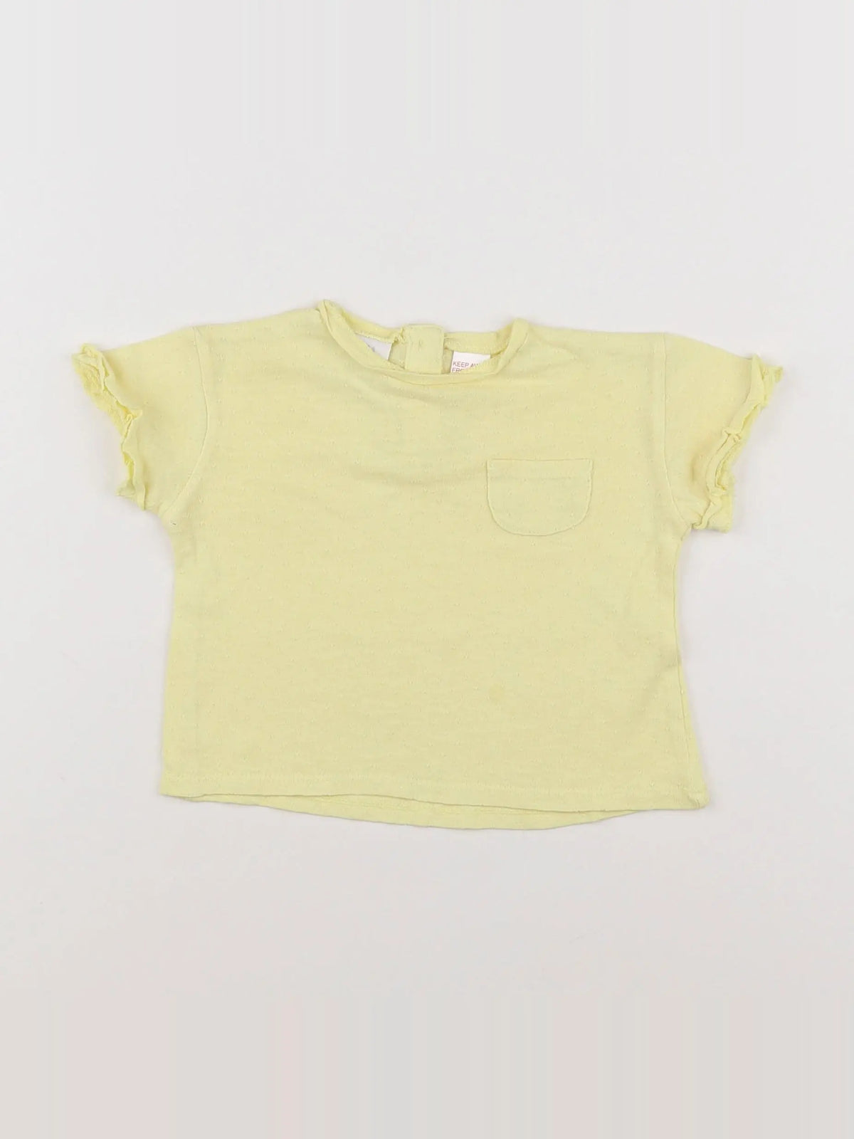 Zara - tee-shirt jaune - 3/6 mois