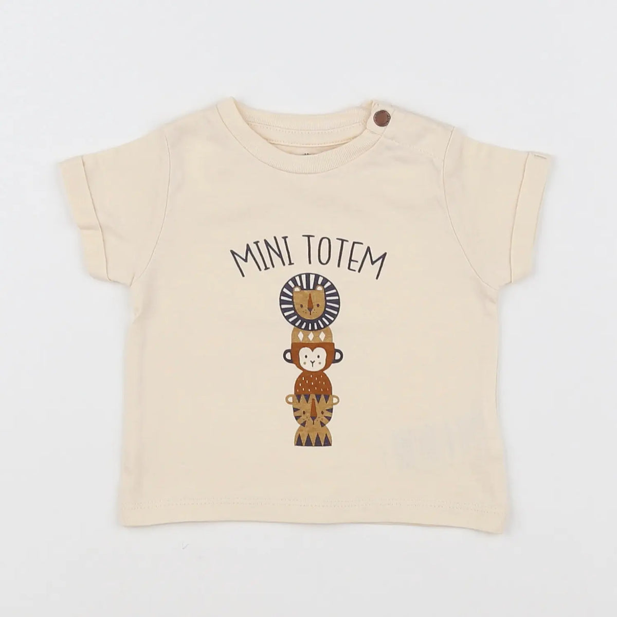 Vertbaudet - tee-shirt beige - 3 mois