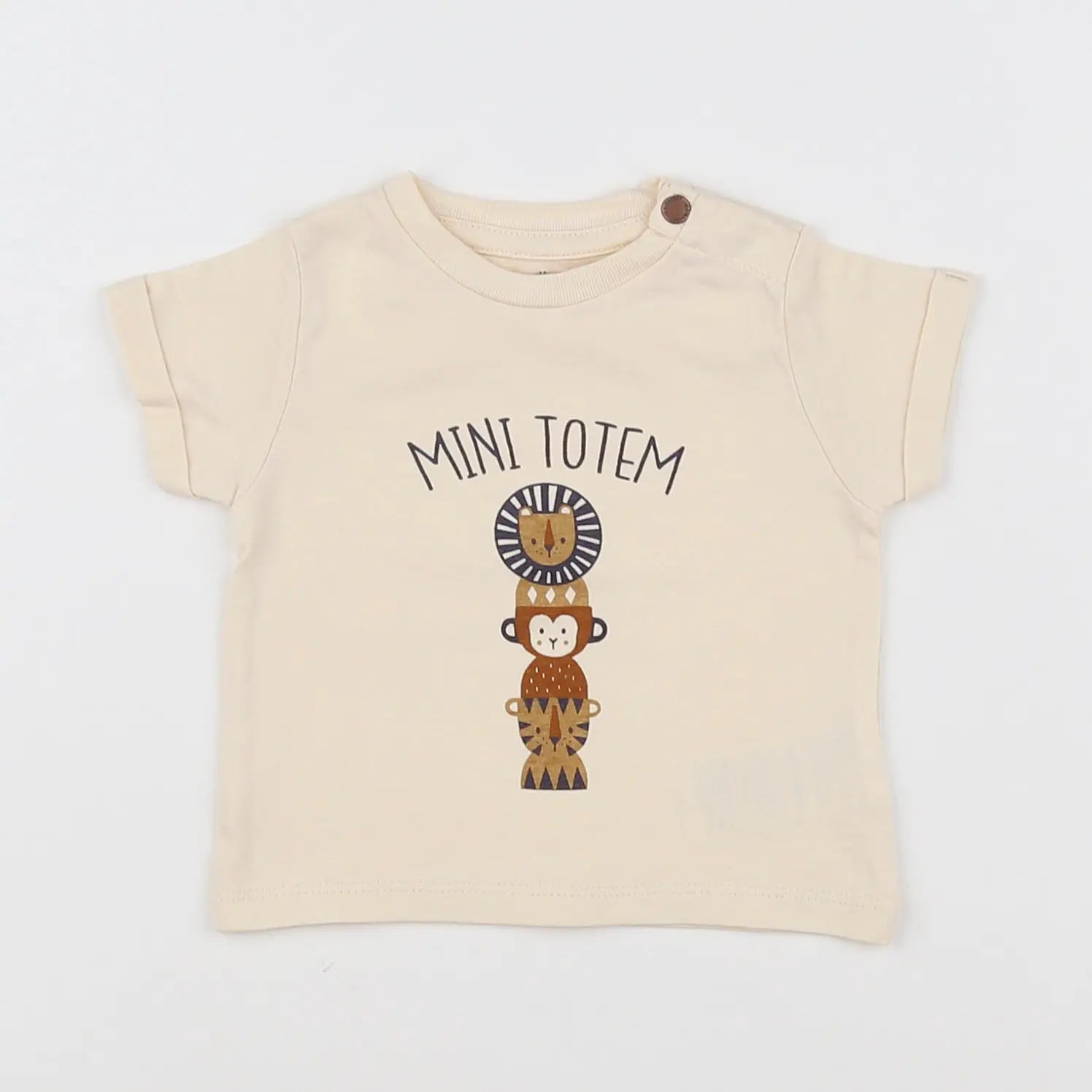 Vertbaudet - tee-shirt beige - 3 mois