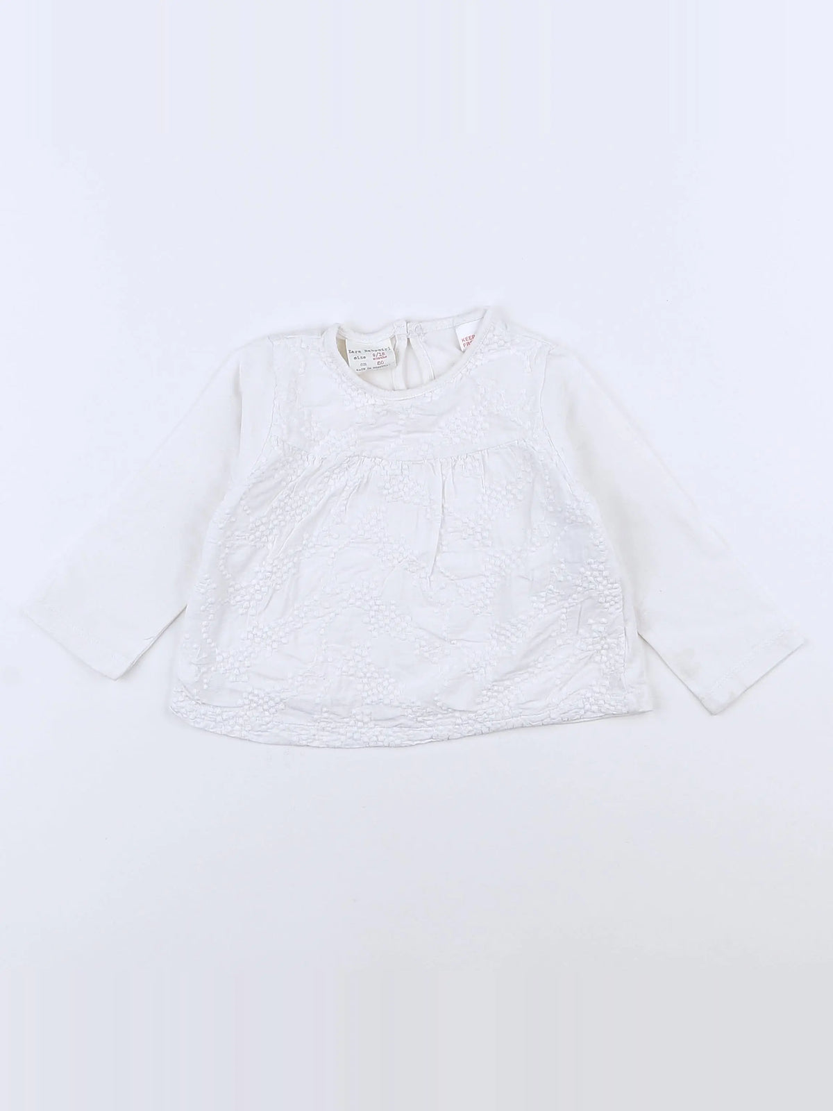 Zara - blouse blanc - 9/12 mois