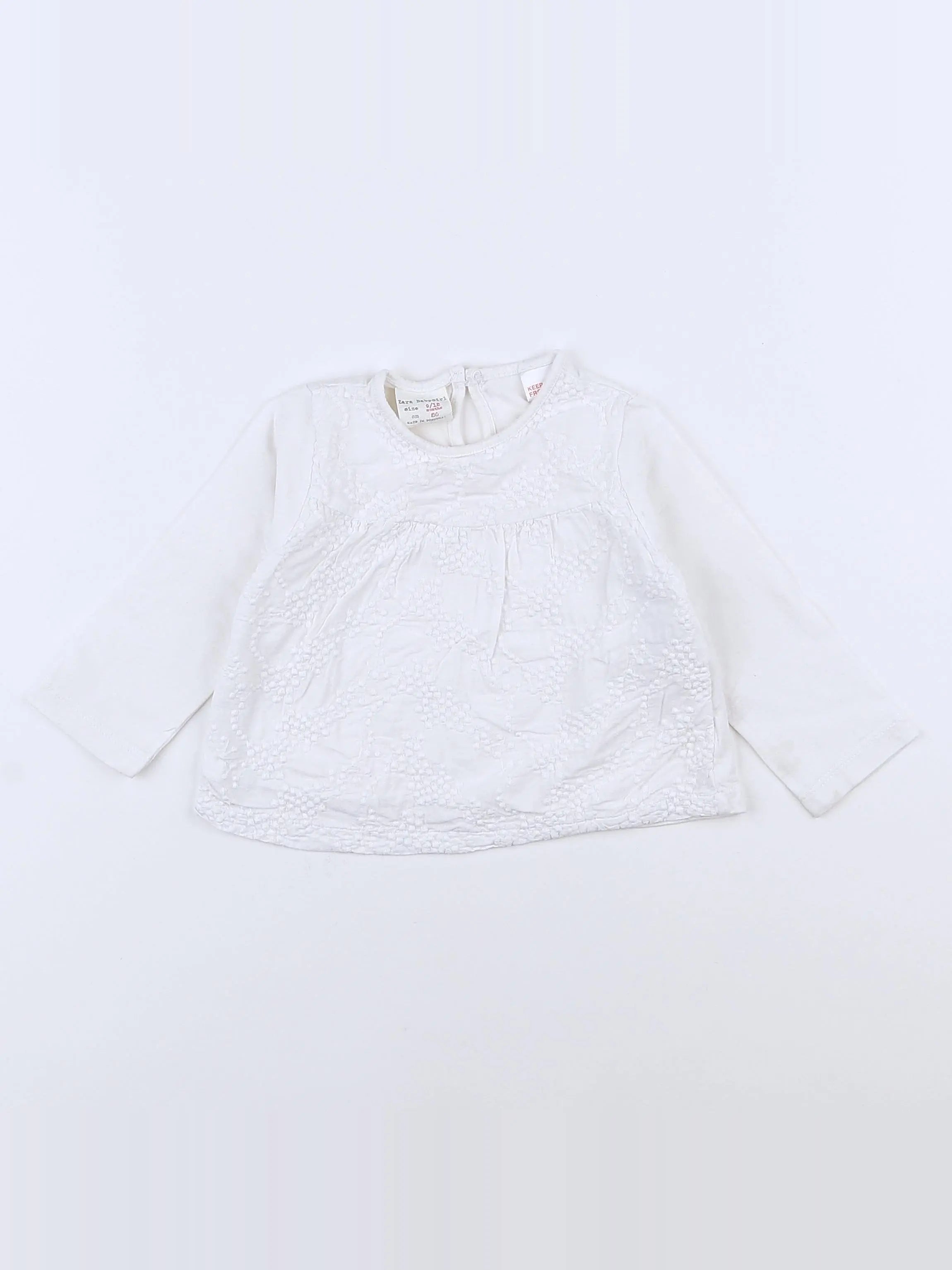 Zara - blouse blanc - 9/12 mois