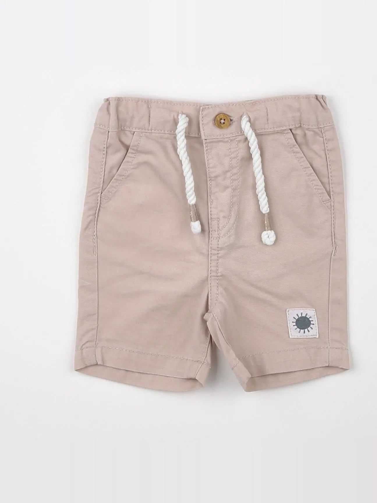 Vertbaudet - short beige - 3 mois