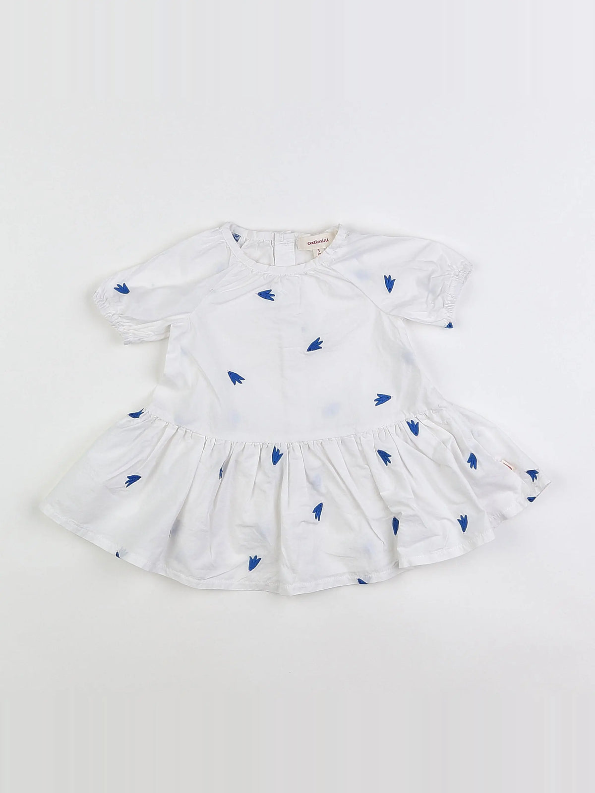 Catimini - robe blanc, bleu - 3 mois