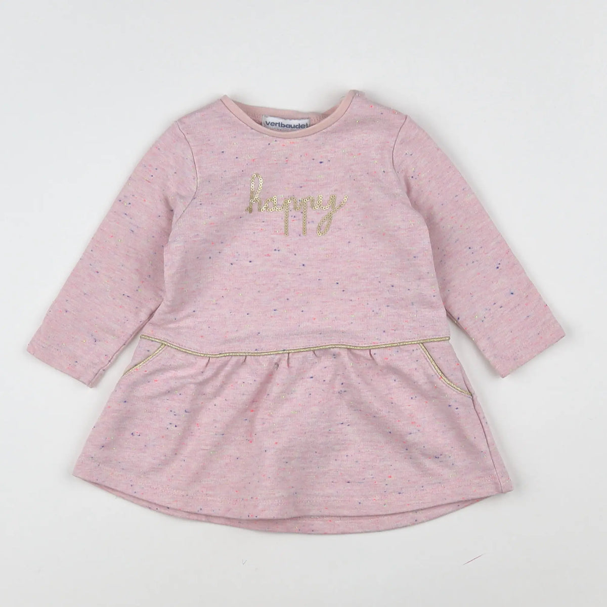 Vertbaudet - robe rose - 9 mois