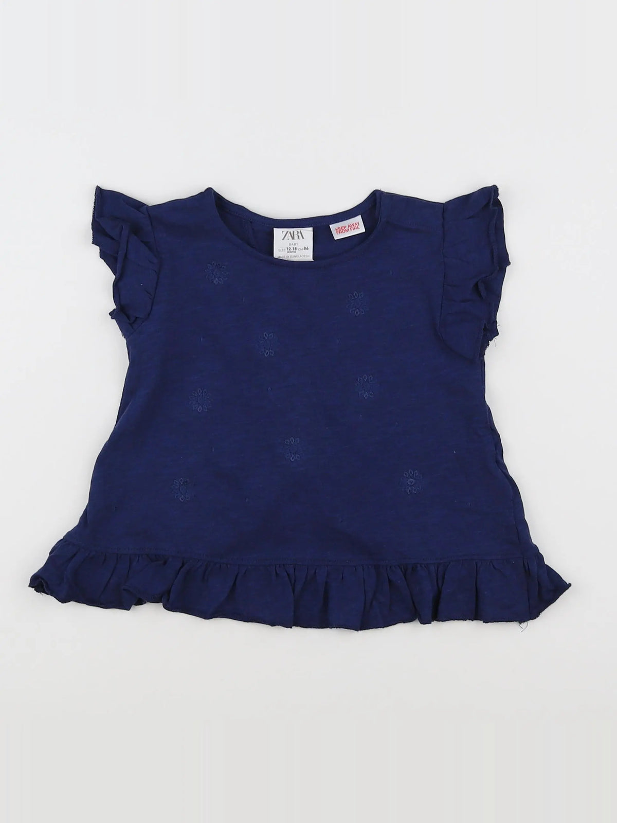 Zara - robe bleu (état neuf) - 12/18 mois