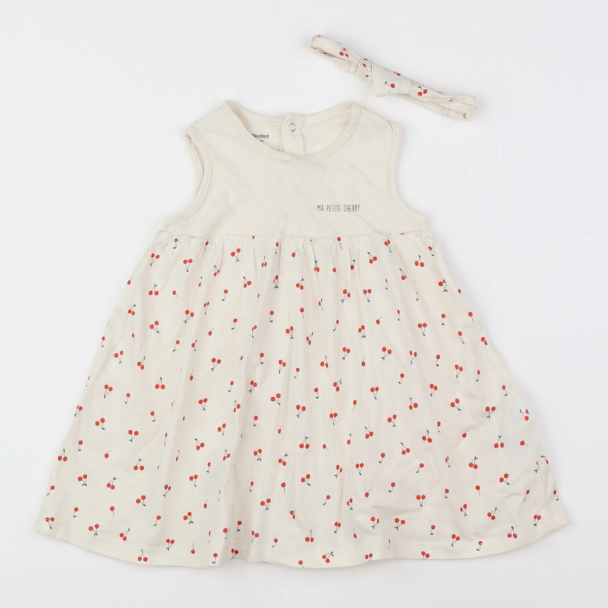 Vertbaudet - robe beige - 12 mois