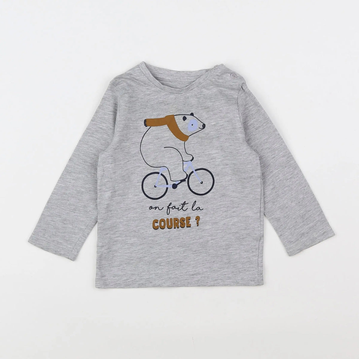 Vertbaudet - tee-shirt gris - 12 mois