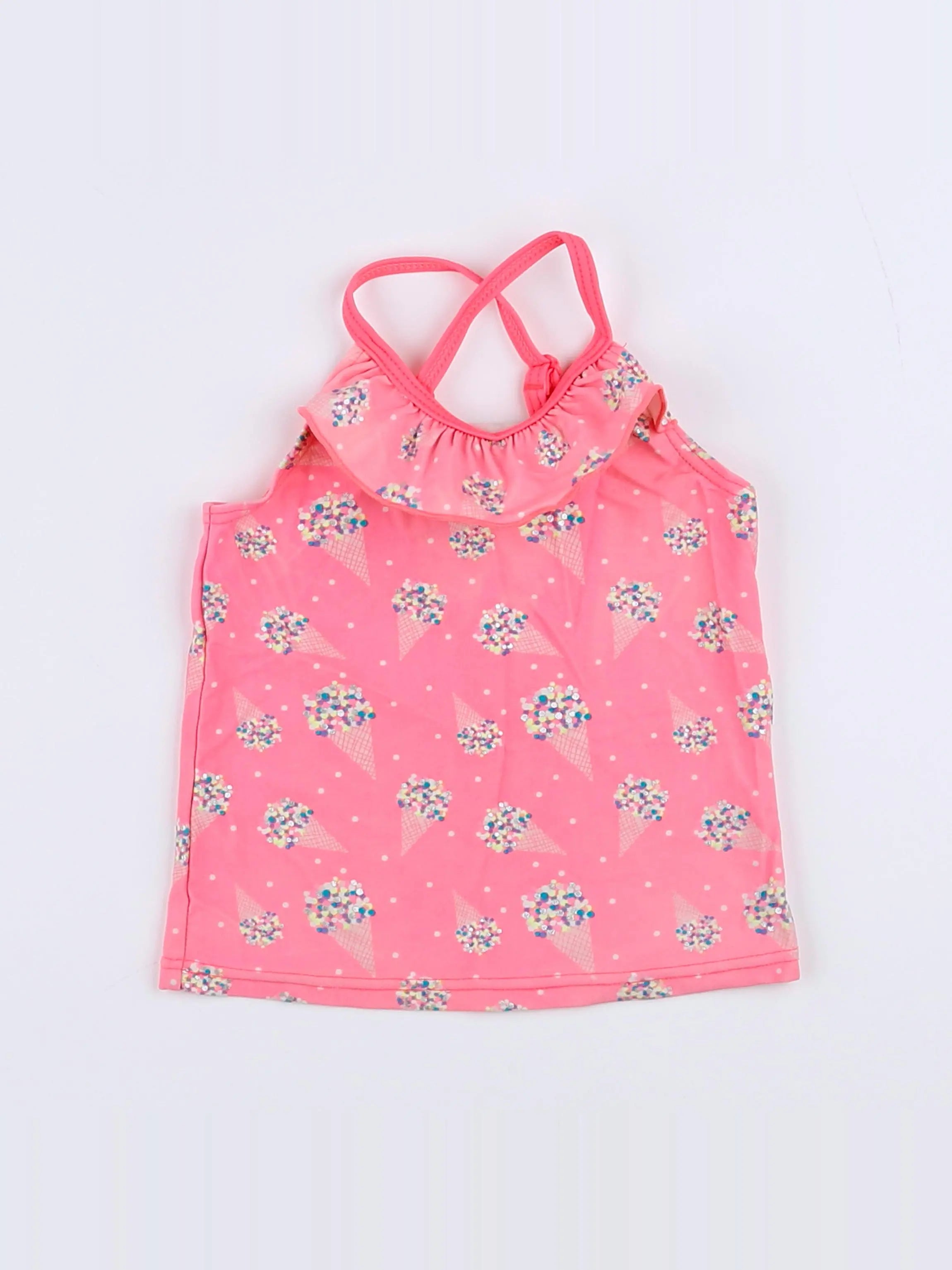 Tape à l'oeil - tee-shirt de bain rose fluo - 12 mois