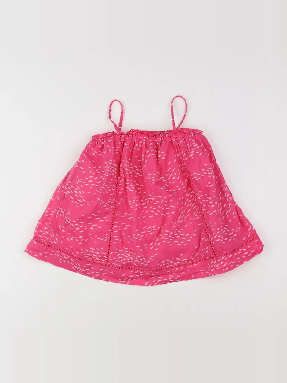 GAP - robe blanc, rose - 18 mois à 2 ans