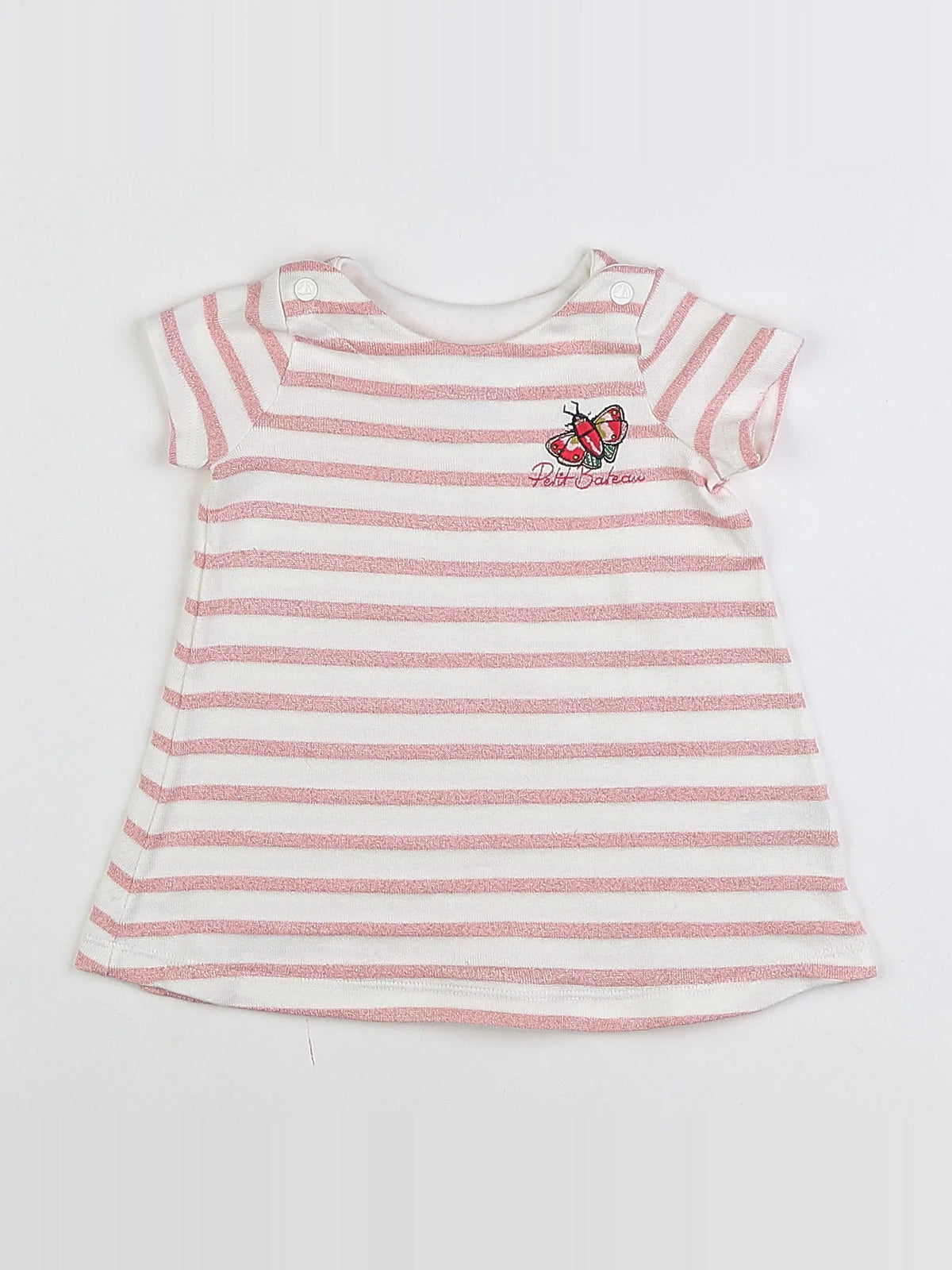 Petit Bateau - robe blanc - 6 mois