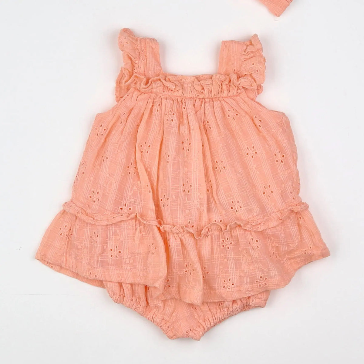 Vertbaudet - ensemble orange, rose - 3 mois