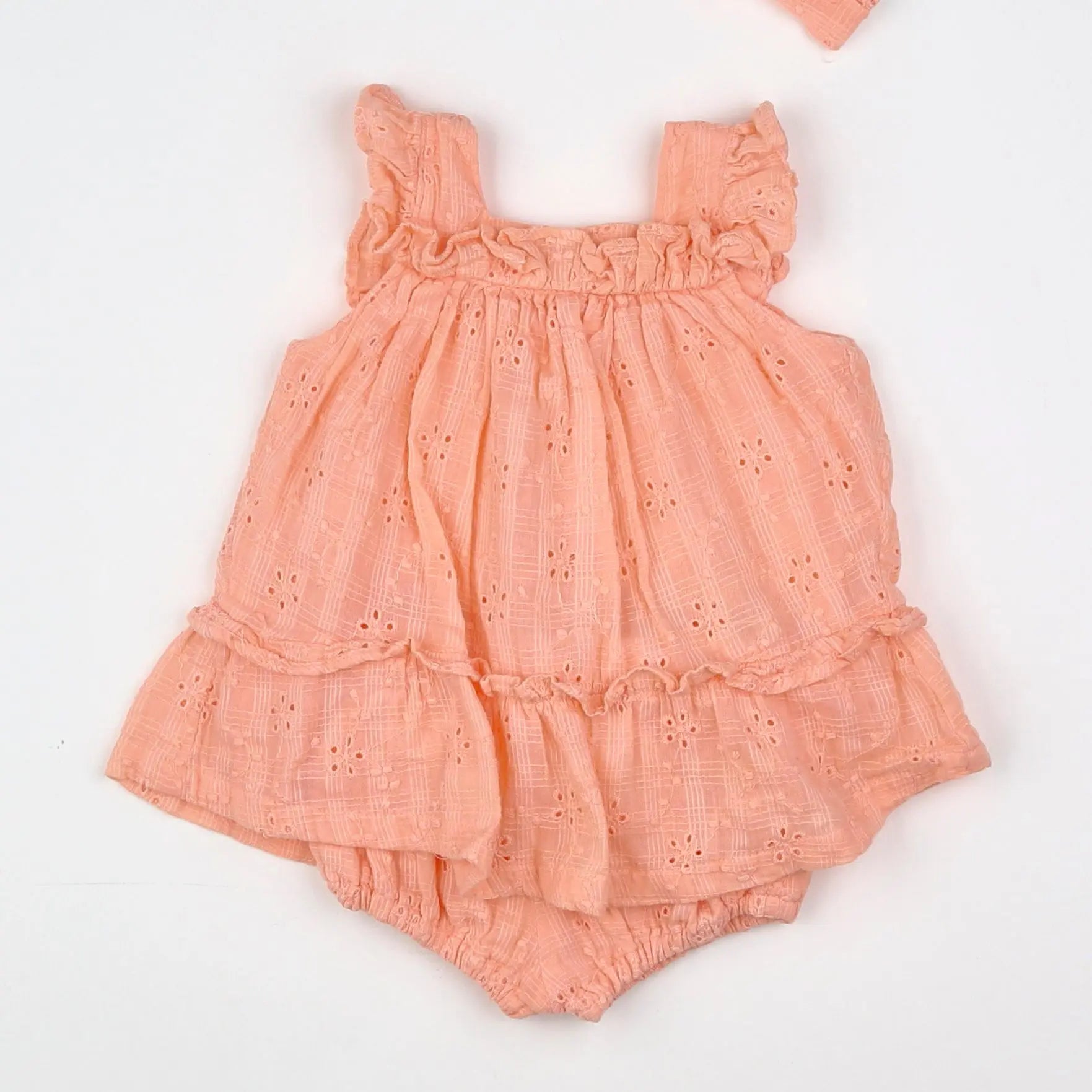 Vertbaudet - ensemble orange, rose - 3 mois