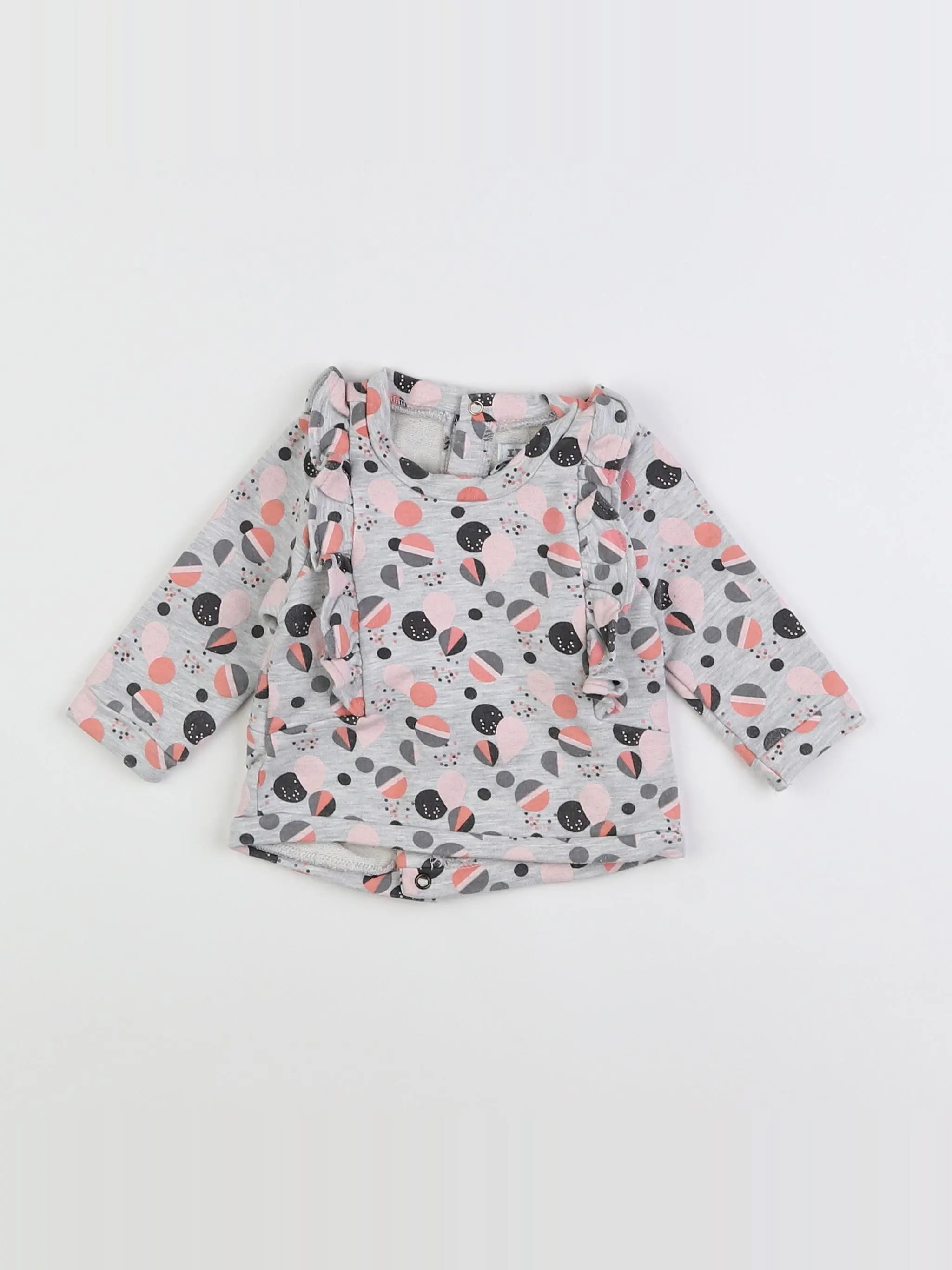 IKKS - sweat gris - 3 mois