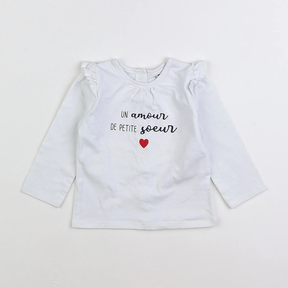 Vertbaudet - tee-shirt blanc - 9 mois