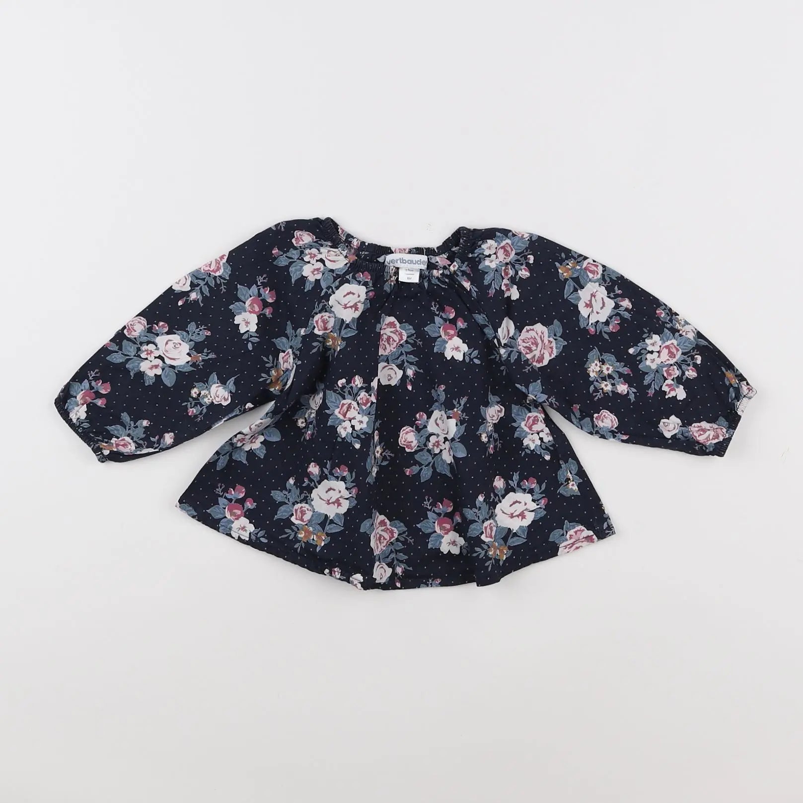 Vertbaudet - blouse bleu - 6 mois