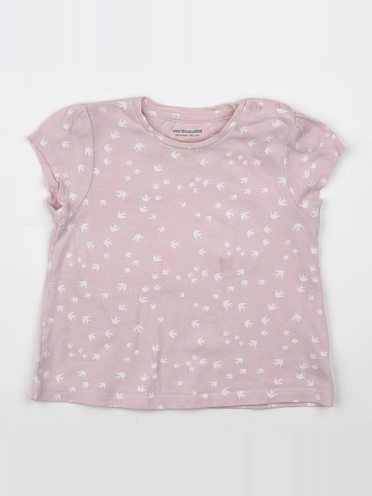 Vertbaudet - tee-shirt rose - 18 mois