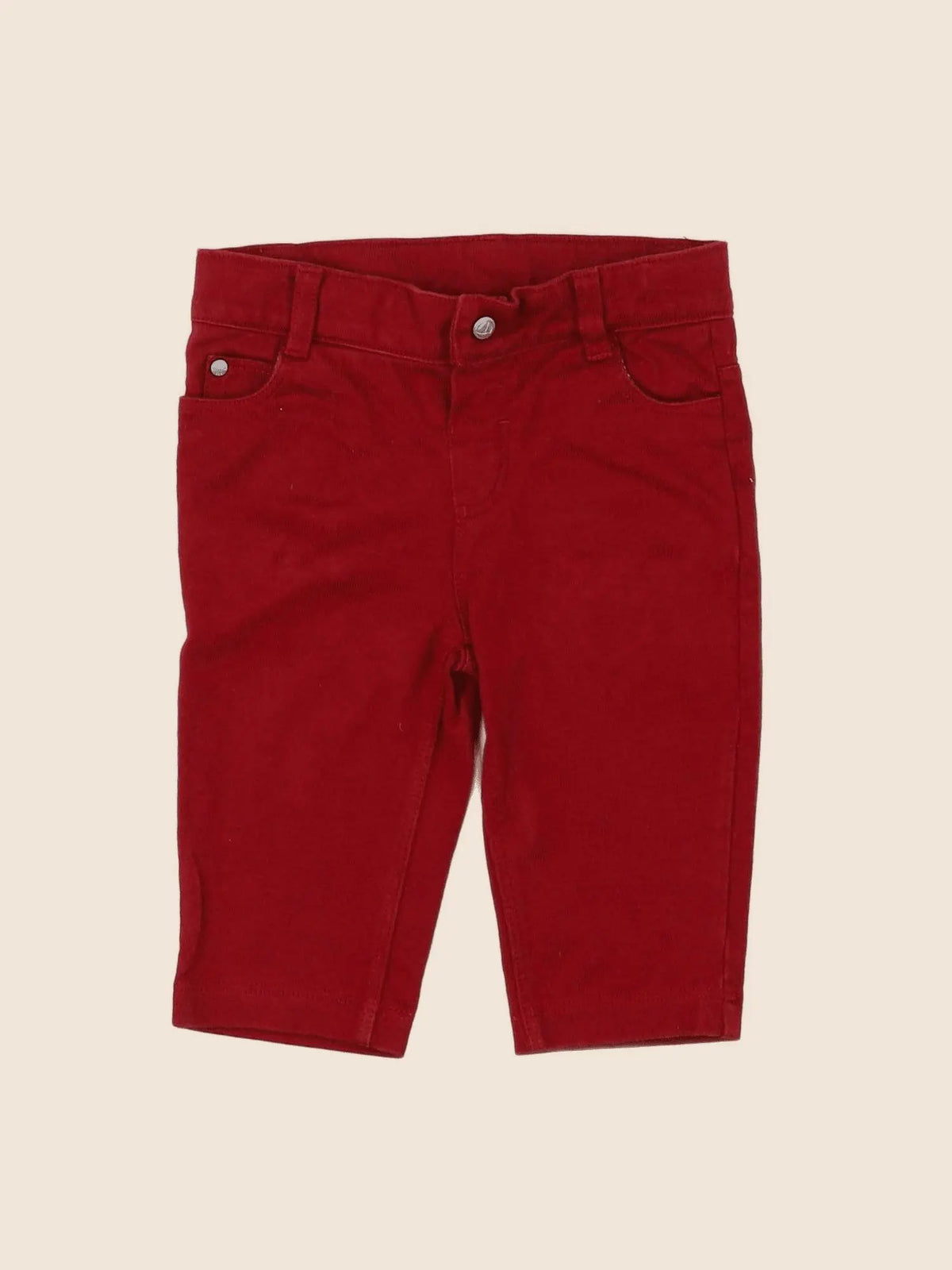 Petit Bateau - pantalon rouge - 3 mois