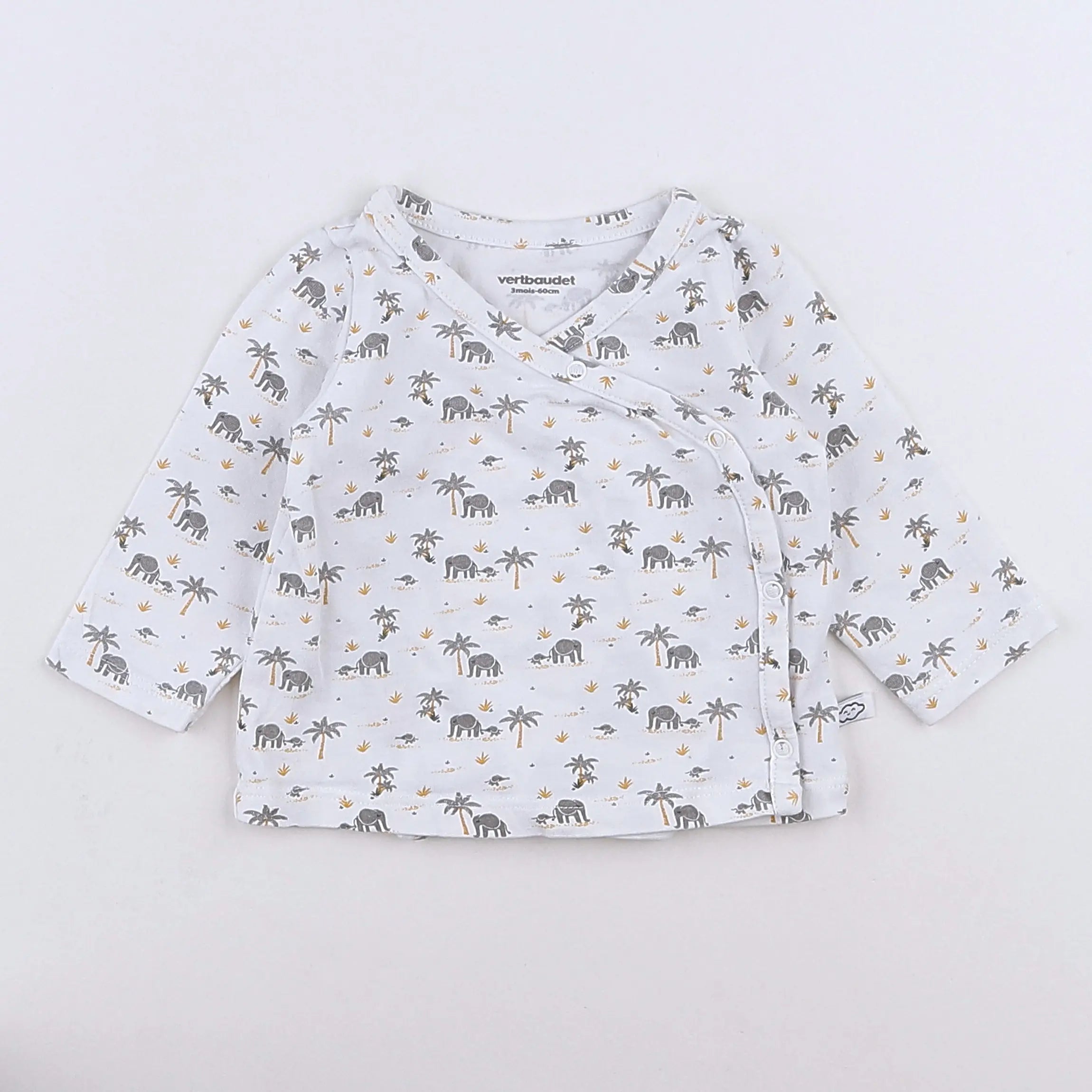 Vertbaudet - tee-shirt multicolore - 3 mois
