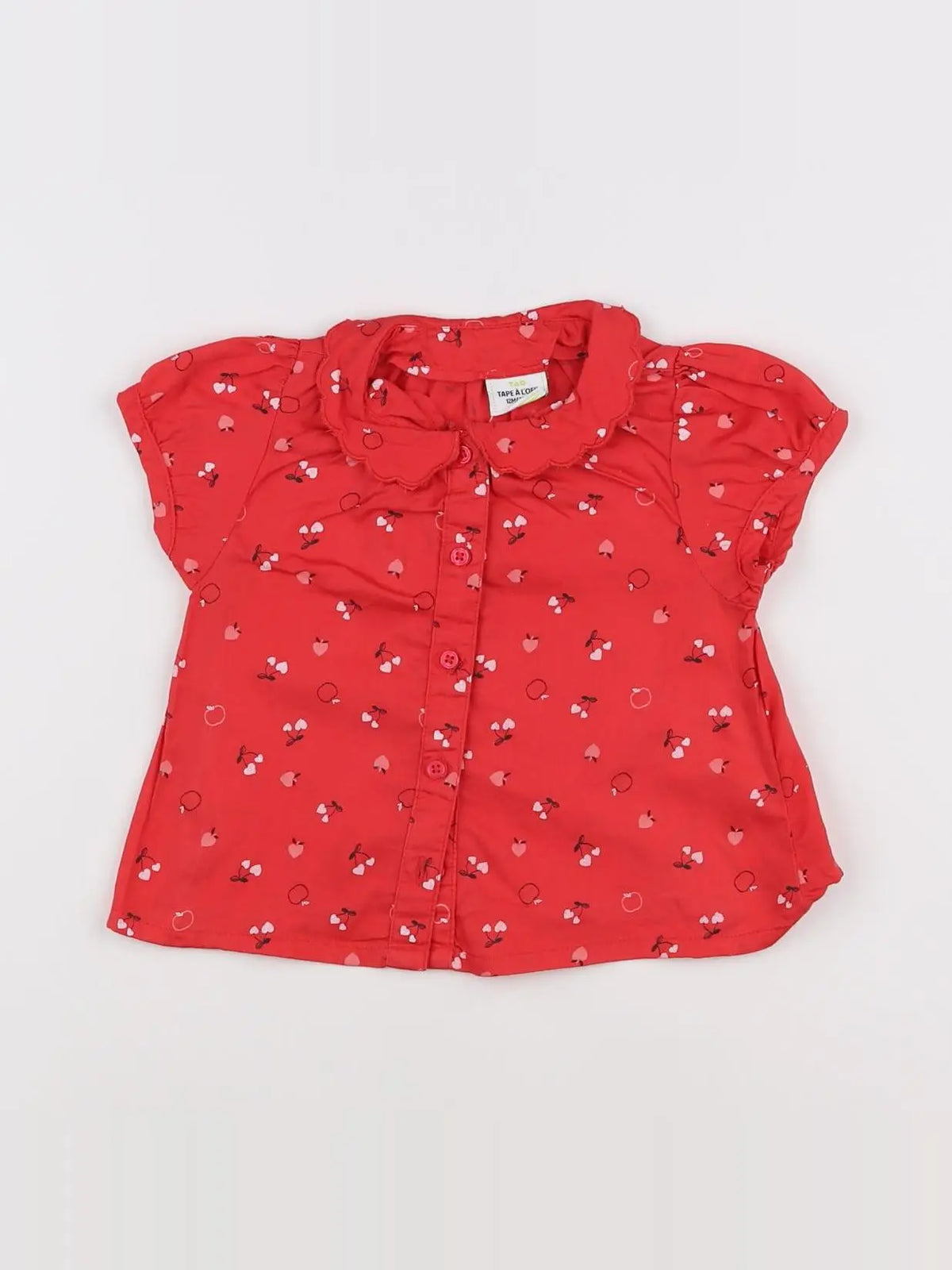 Tape à l'oeil - chemise rouge - 12 mois