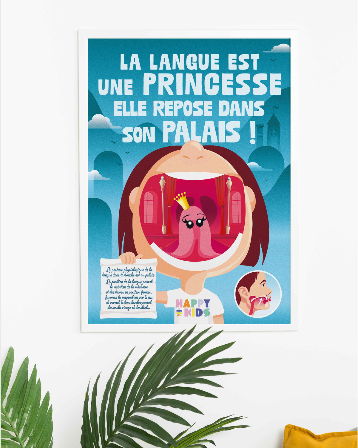 Affiche encadrée la langue princesse