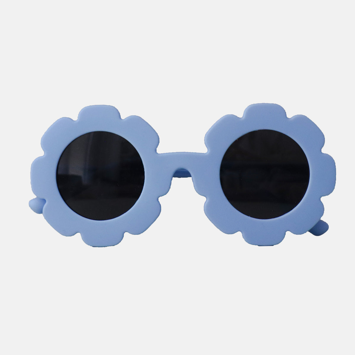 Paire de lunettes de soleil pour enfants catégorie 3, avec monture en TPEE en forme de fleur bleue