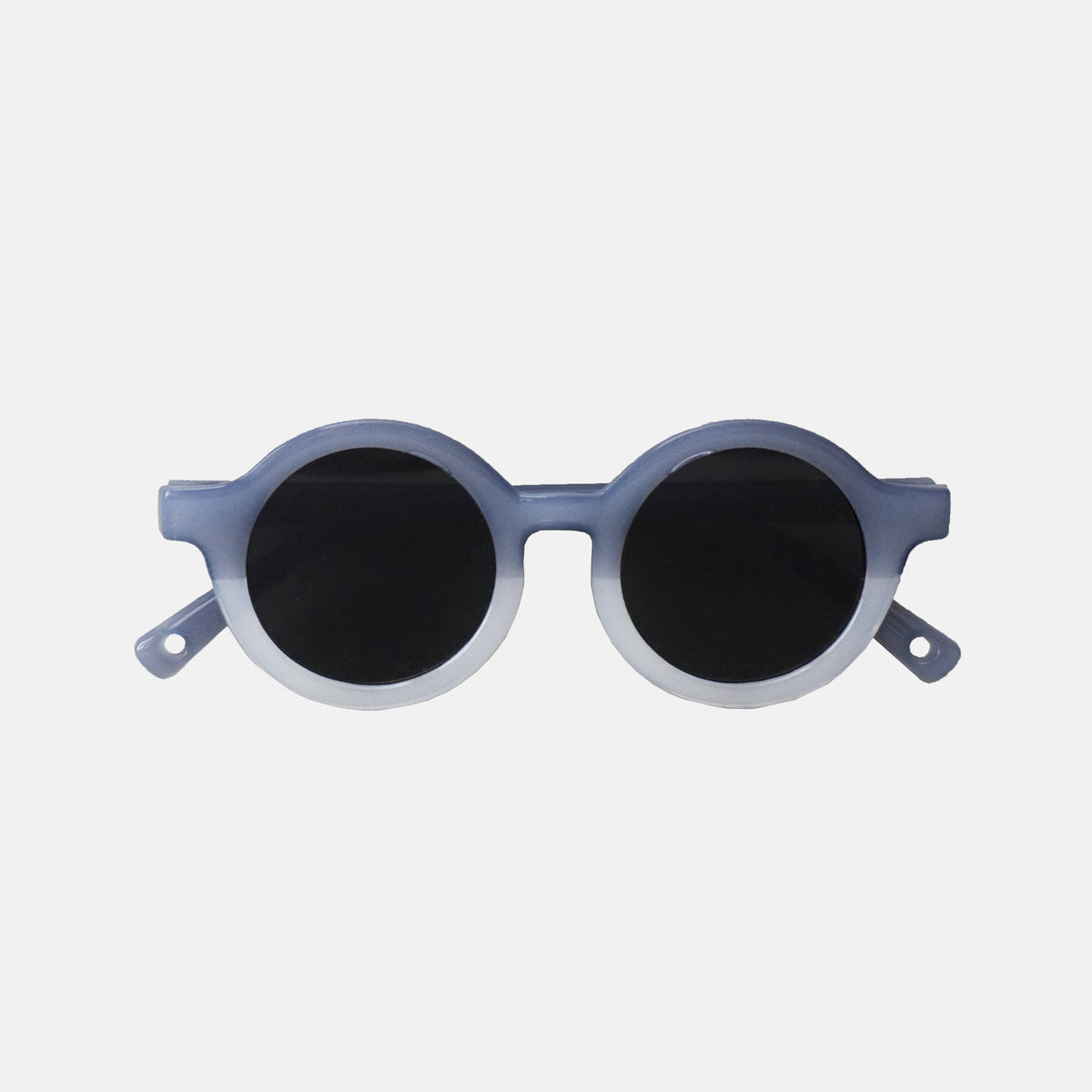 Paire de lunettes pour bébé catégorie 4, bicolore bleu foncé et blanc, monture en TPEE effet transparent 