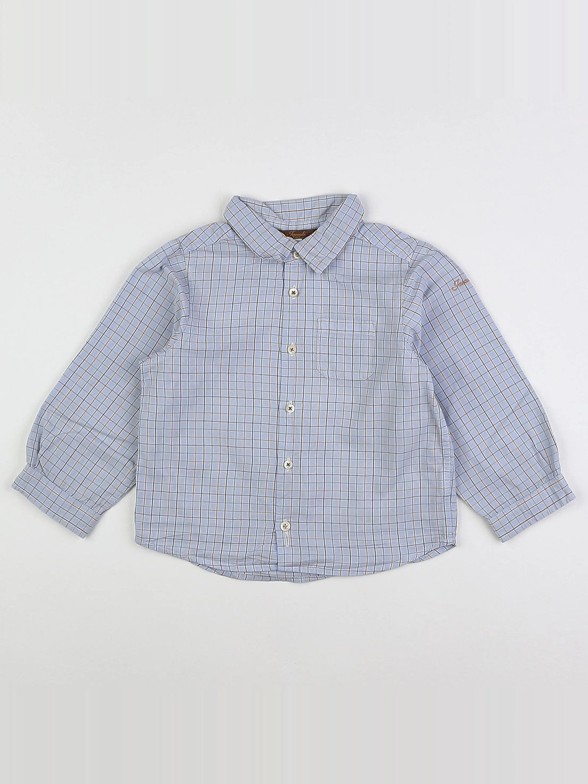 Jacadi - chemise bleu, marron - 3 ans