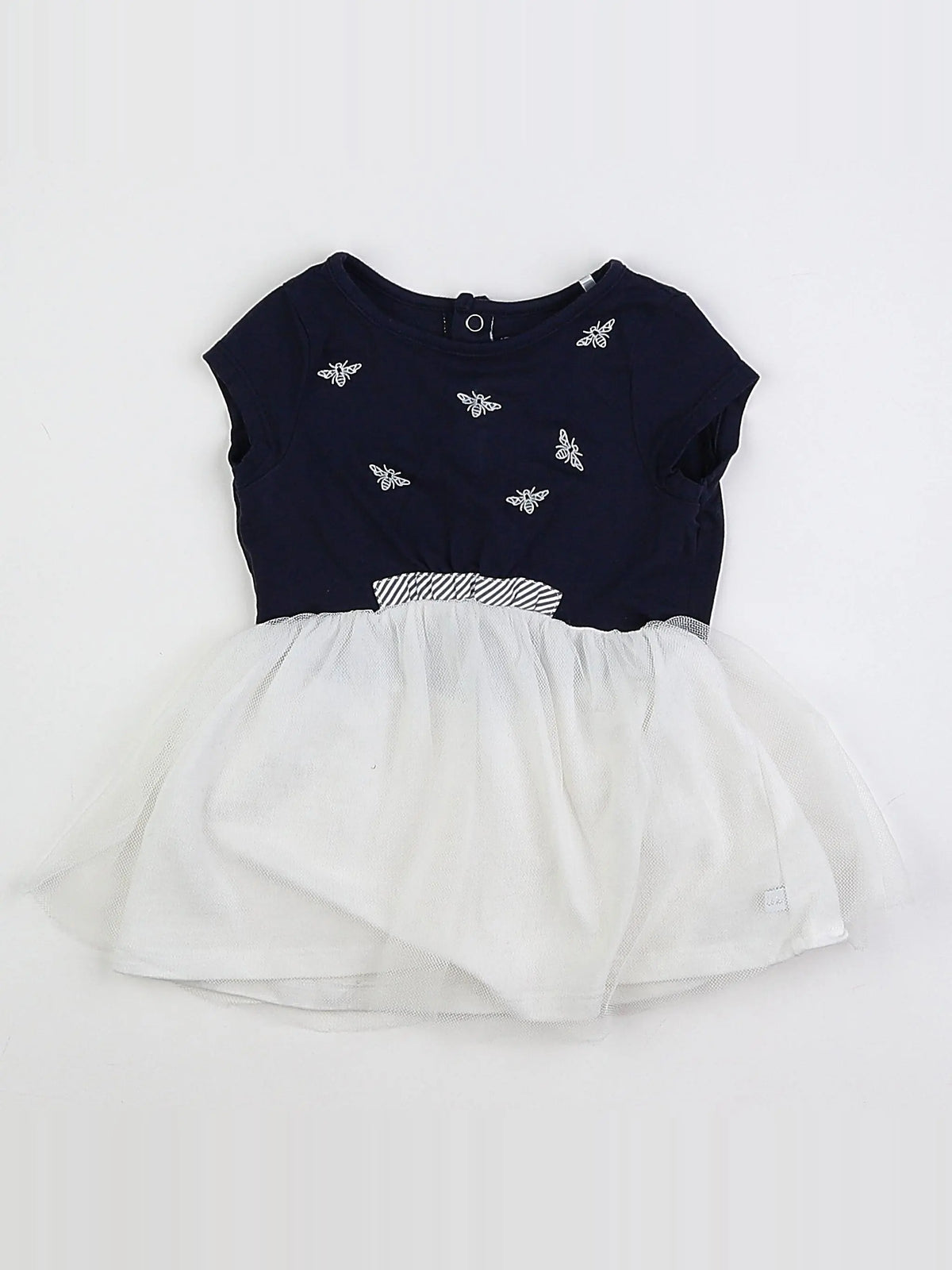 IKKS - robe blanc, bleu - 6 mois