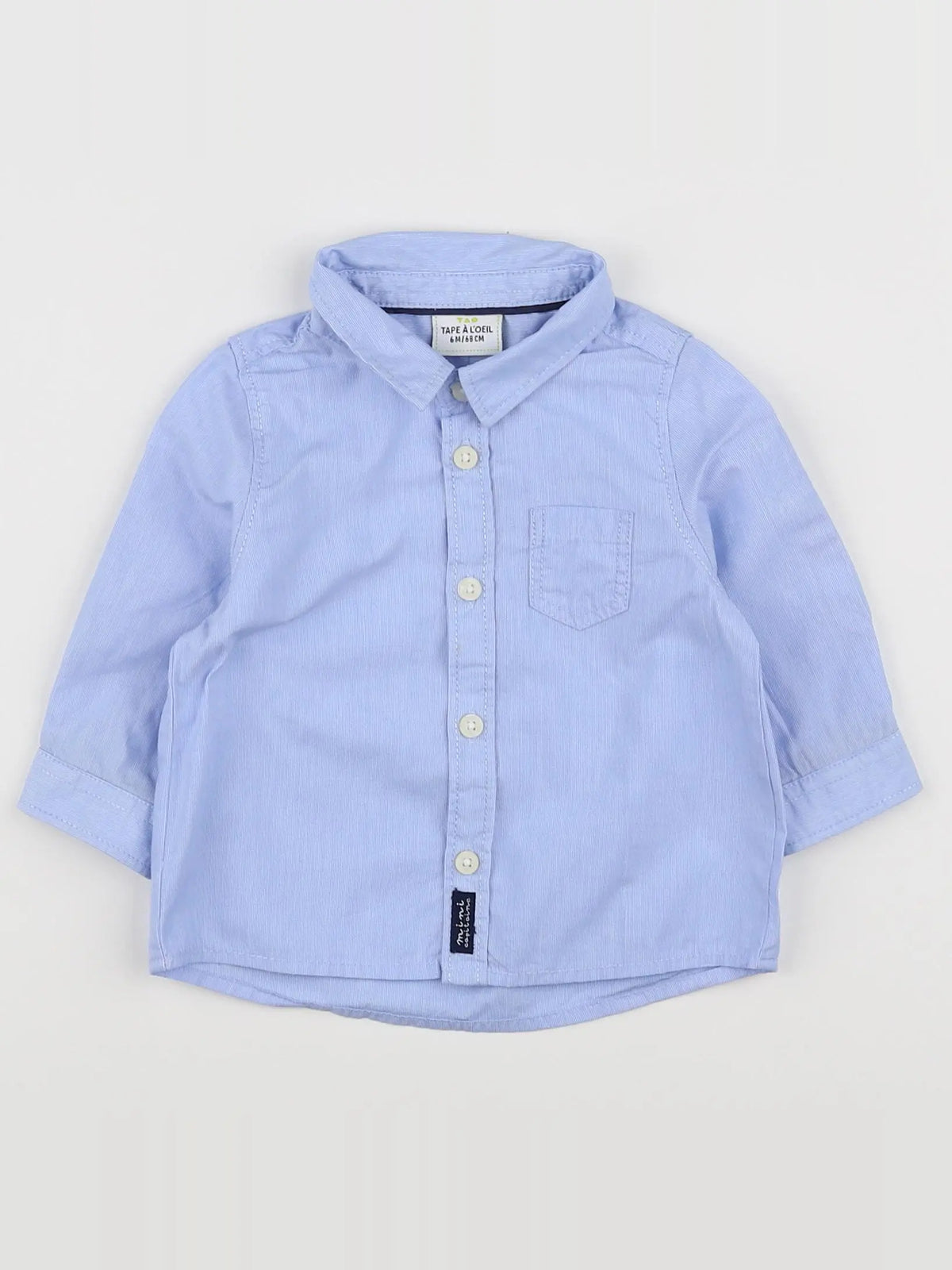 Tape à l'oeil - chemise bleu - 6 mois