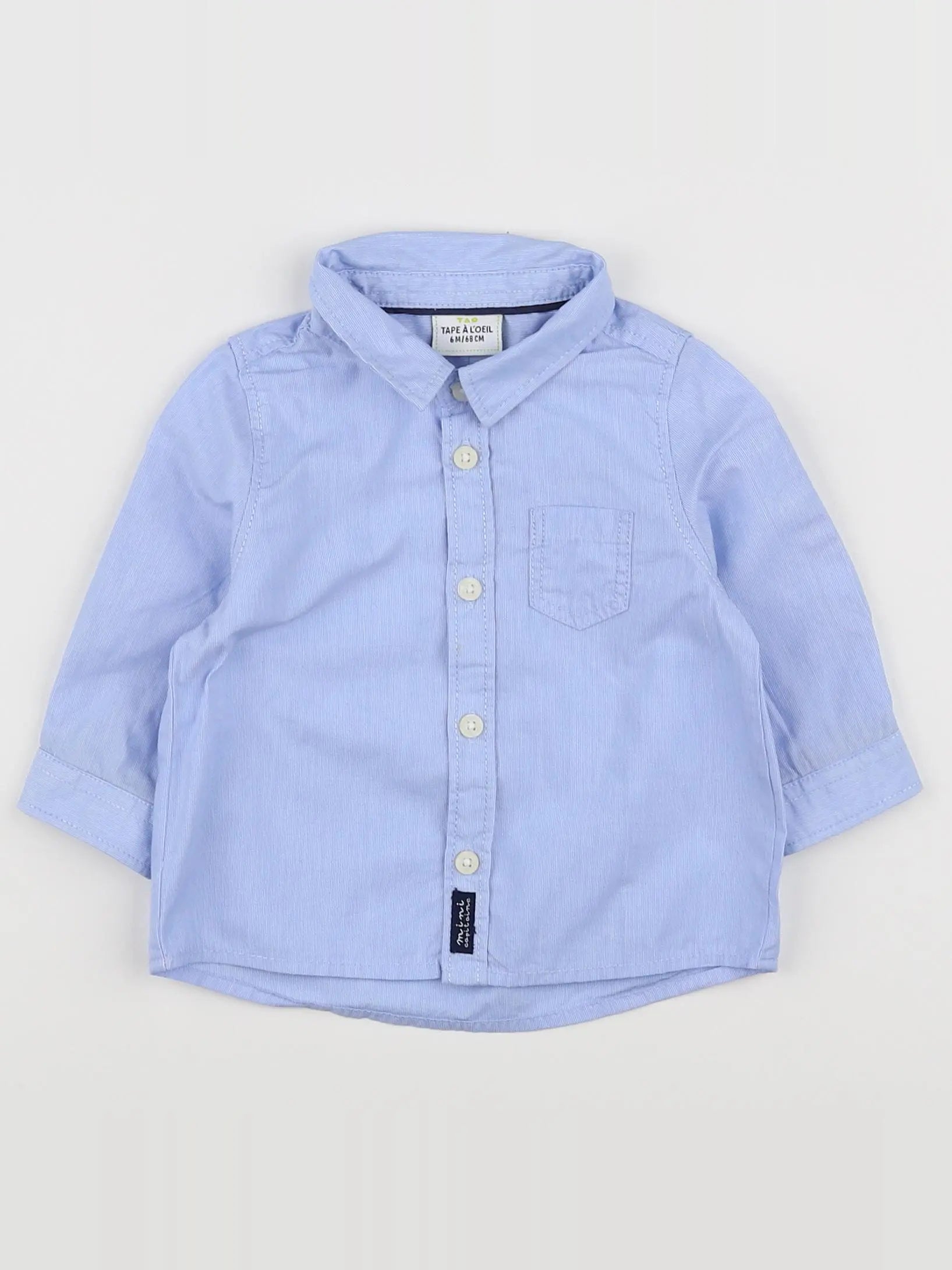 Tape à l'oeil - chemise bleu - 6 mois