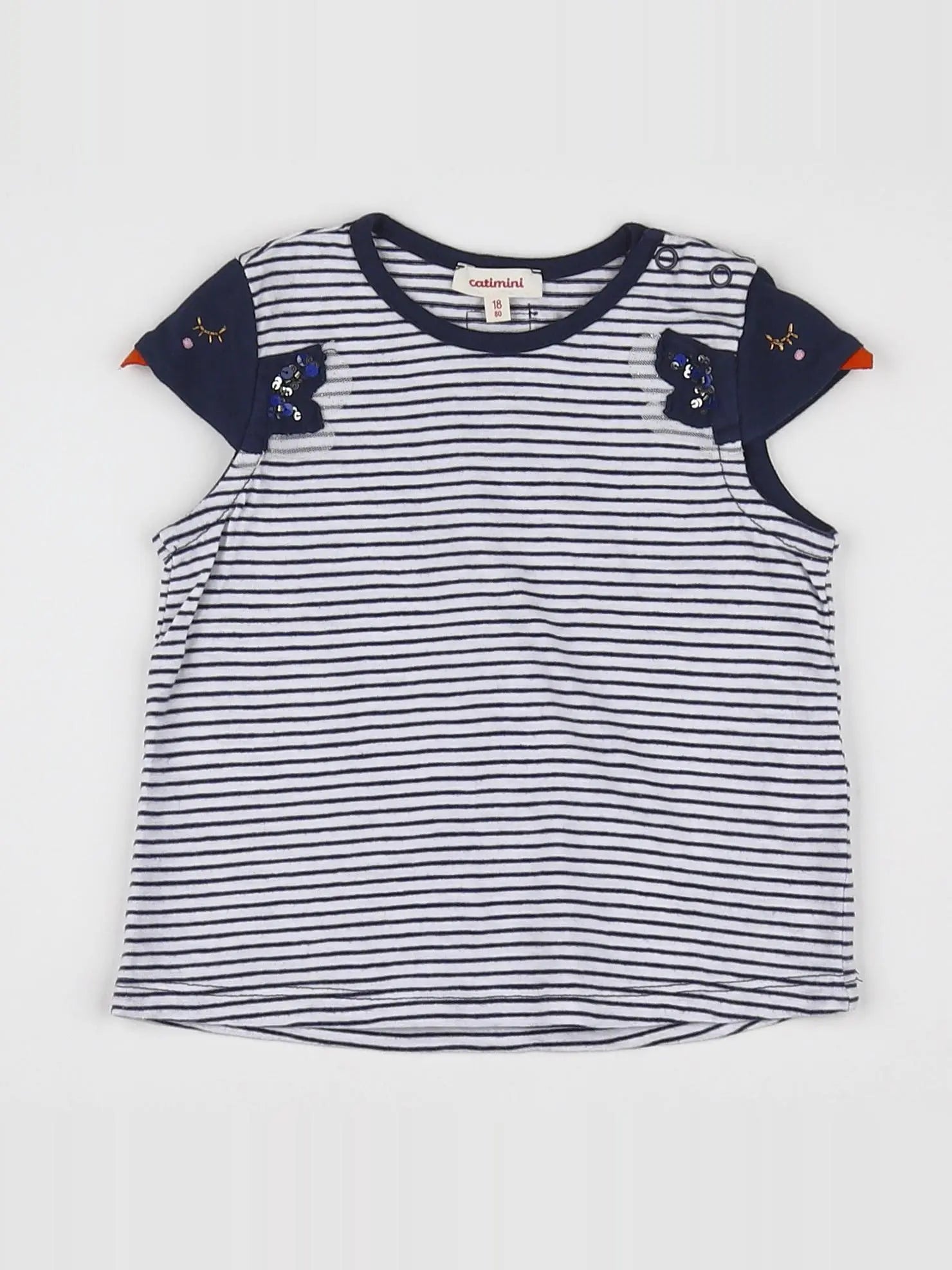 IKKS - tee-shirt bleu - 18 mois