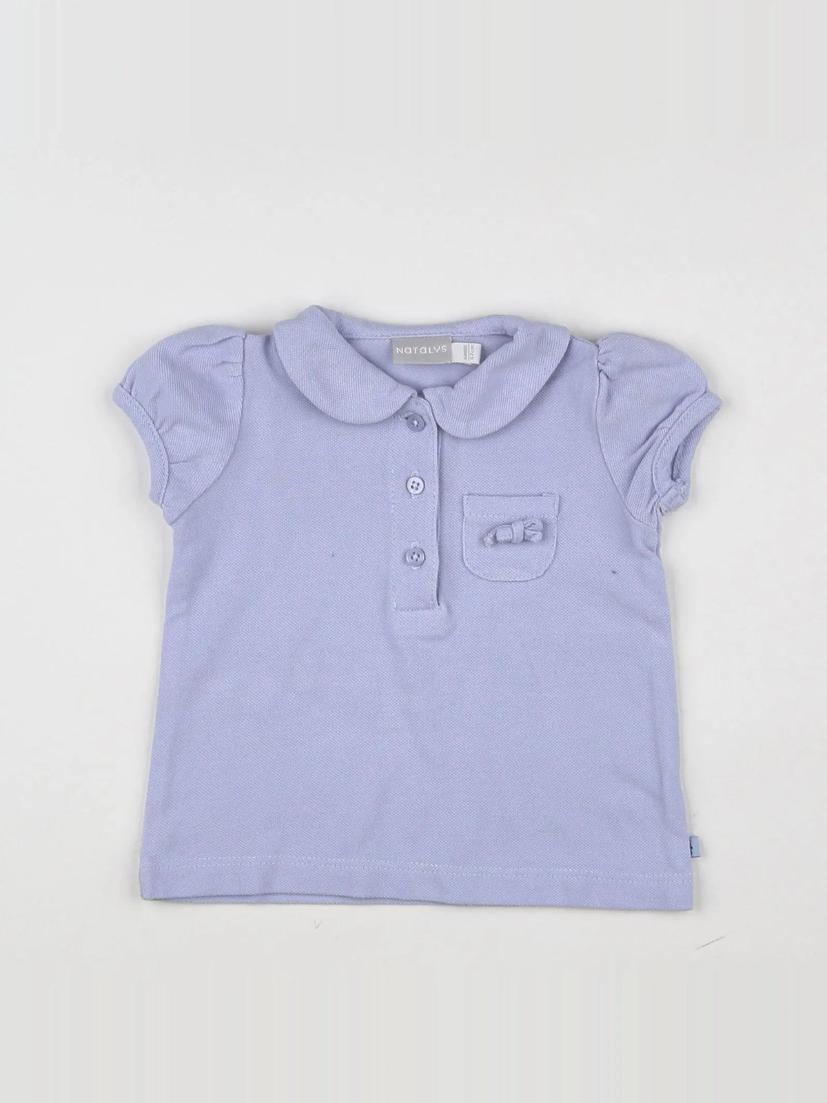 Natalys - polo bleu - 6 mois