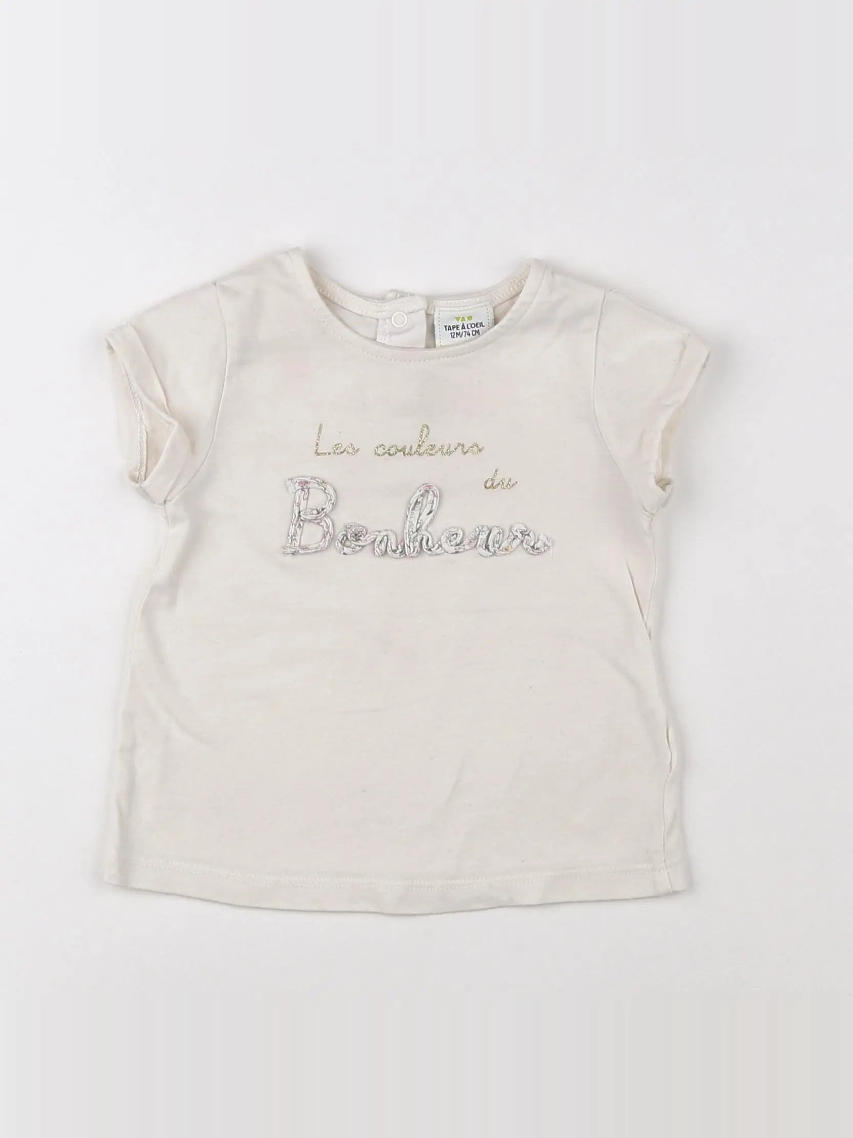 Tape à l'oeil - tee-shirt beige - 12 mois