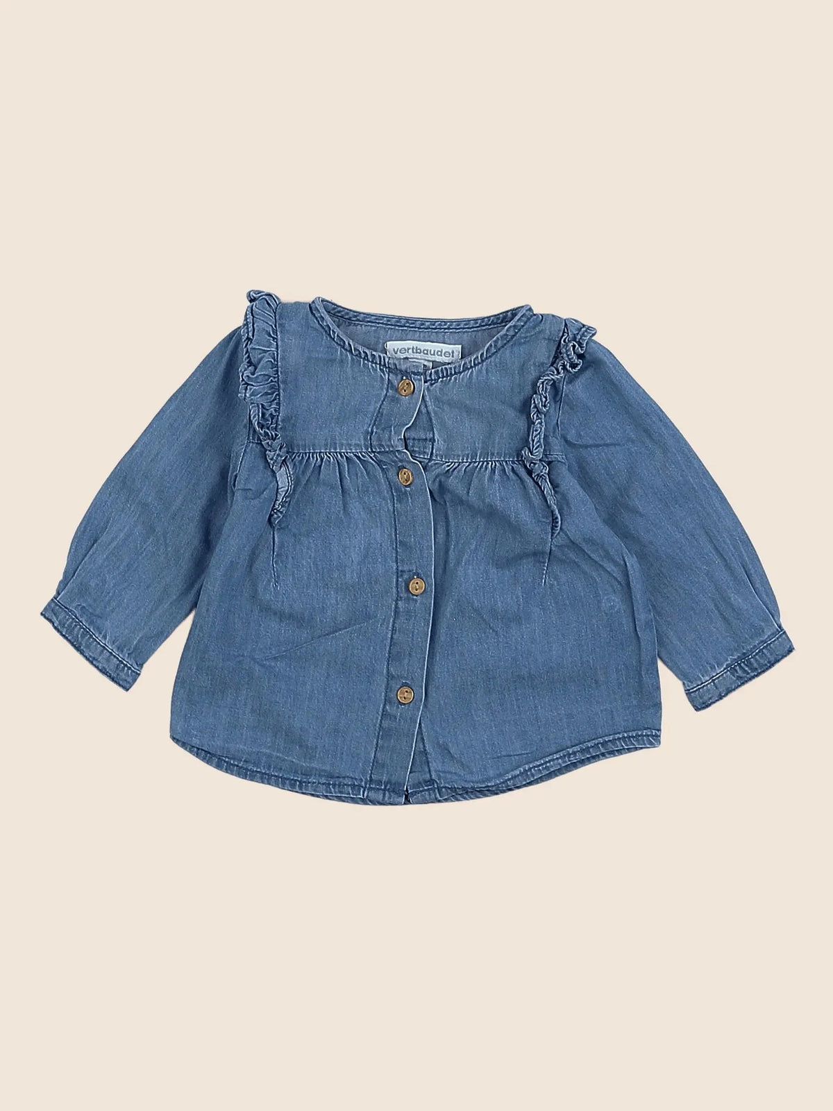 Vertbaudet - blouse bleu - 3 mois